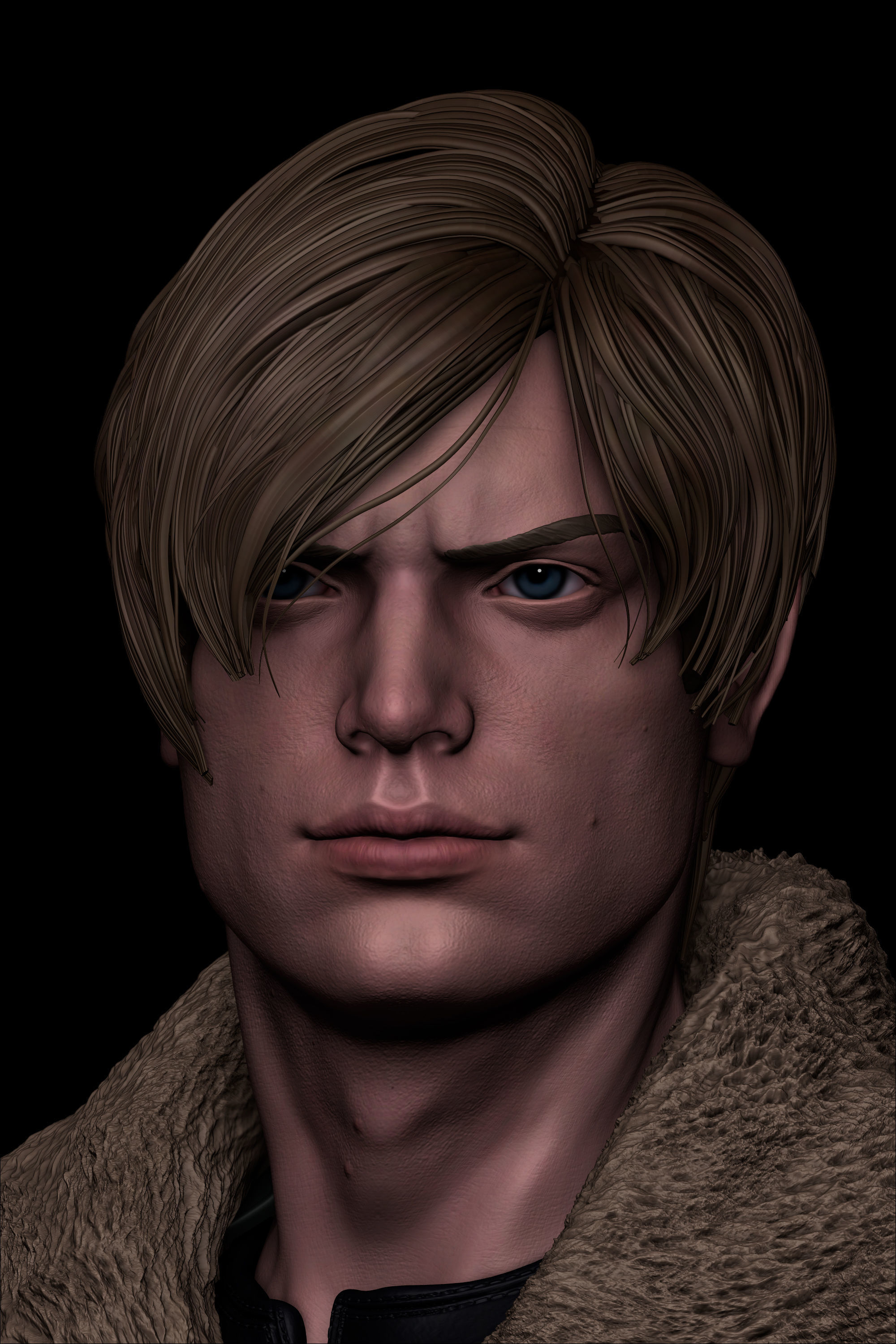 Leon - Residual Evil 4 Remake Statue 3D Print Model 3D print model_1