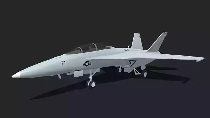 F18 Super Hornet Low-poly 3D model