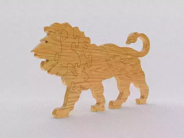 LION 3D Print Toy Puzzle