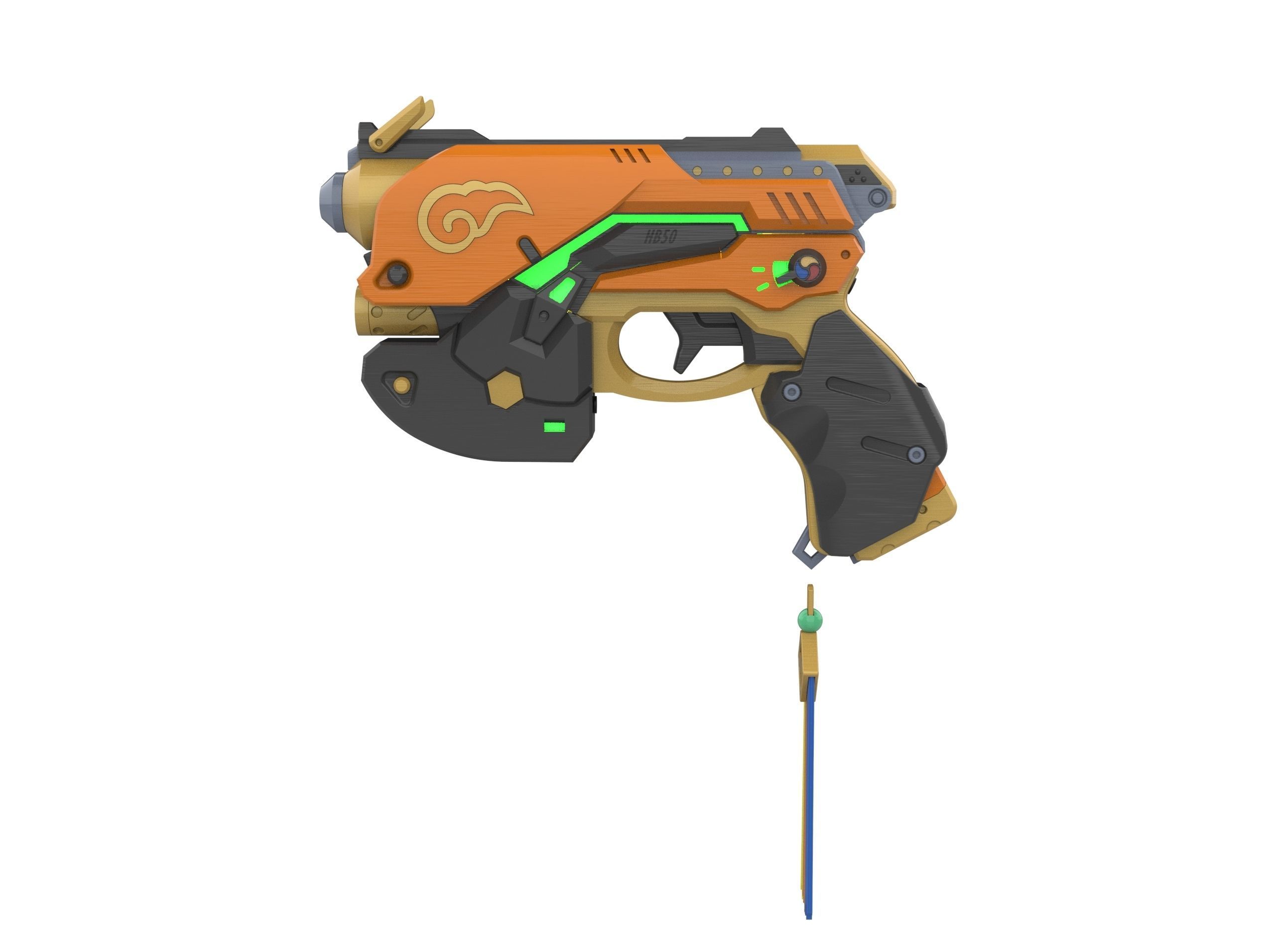 DVa Blaster Palaquin Skin - Overwatch - Commercial - STL 3D print model_3