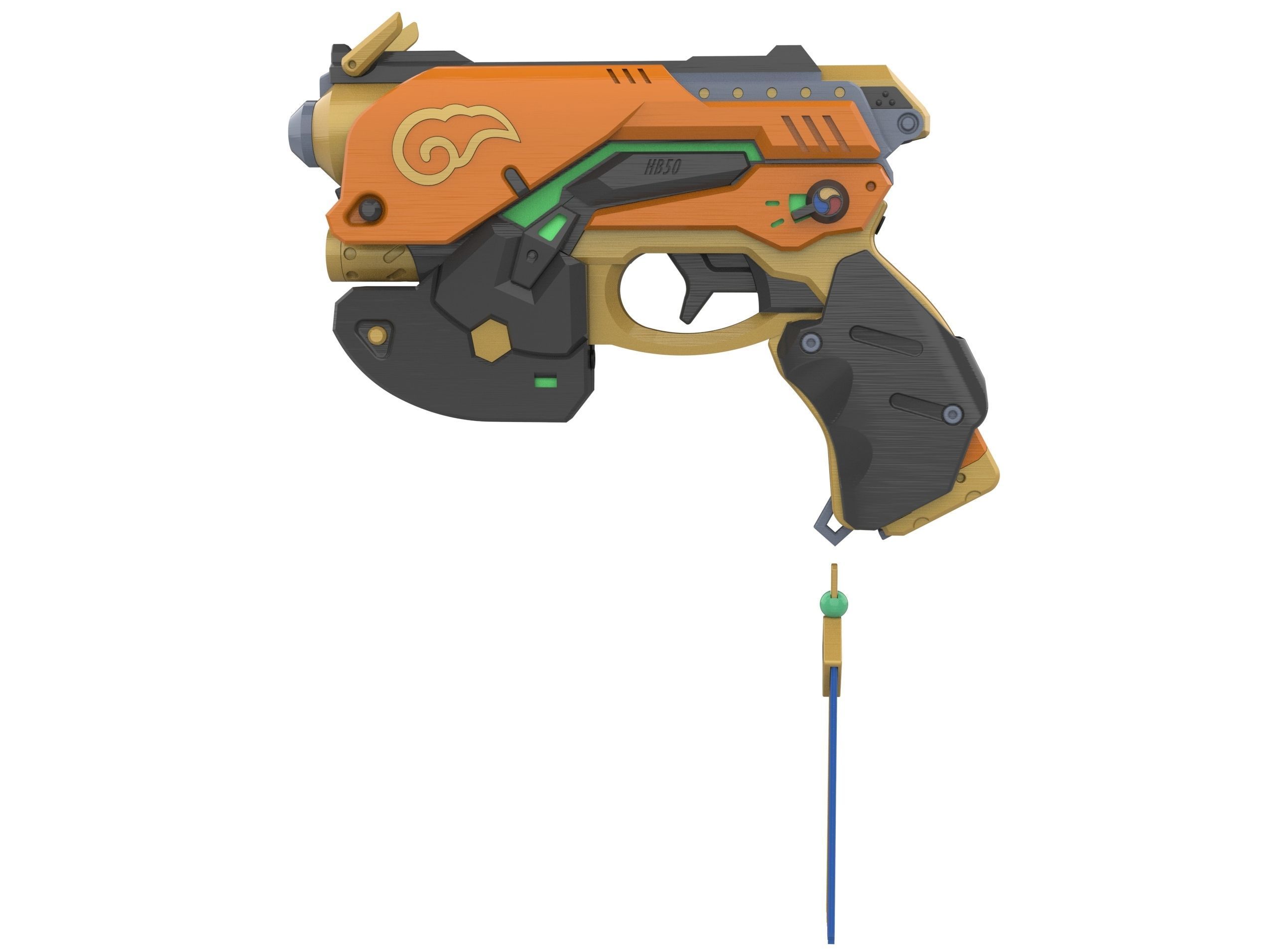 DVa Blaster Palaquin Skin - Overwatch - Commercial - STL 3D print model_8