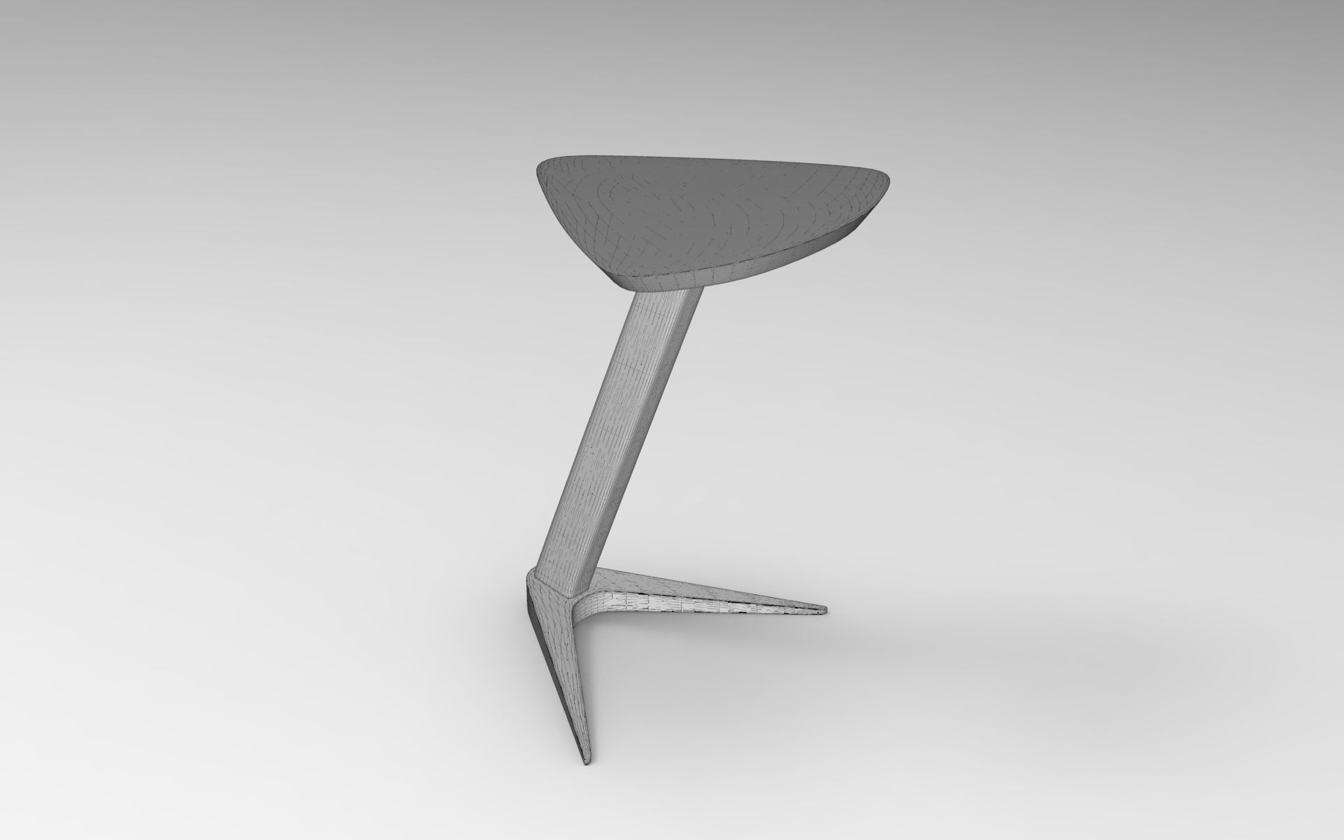 Trigon Side Table Low-poly 3D model_5