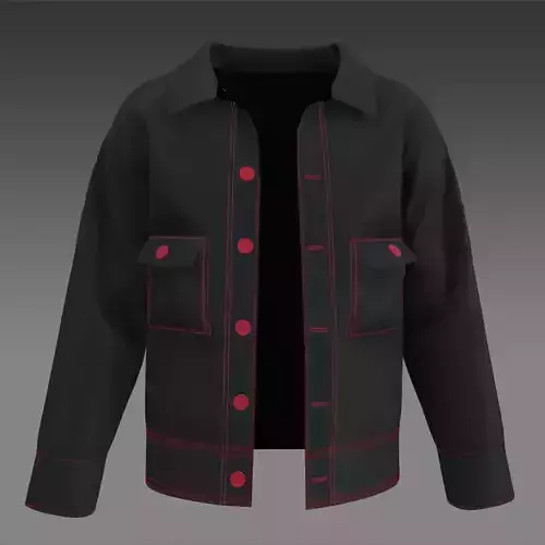 Men Denim Shirt OBJ CLO3D Marvelous Designer