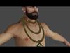 Exquisite 14mm Cuban Link Gold Necklace  Chain Set 3D model_1