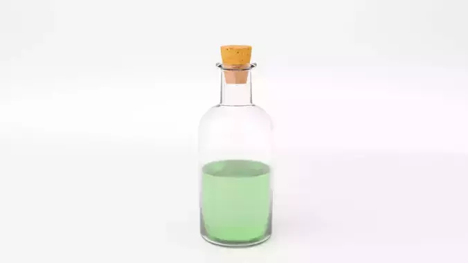 Laboratory Medical Glass Bottle 50 ml Realistic 3D model