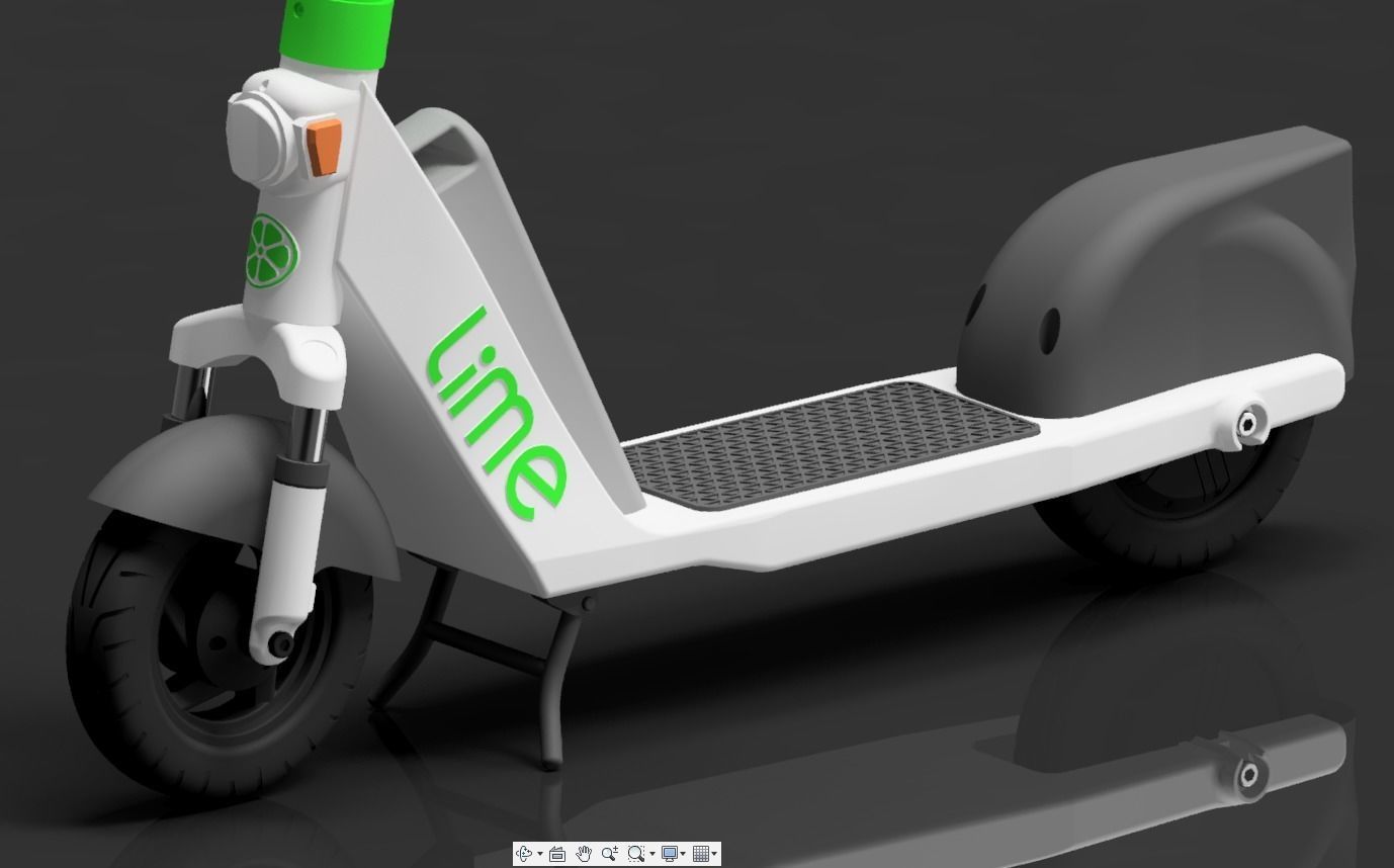 Lime electric scooter ver2 3D model 3D printable CGTrader
