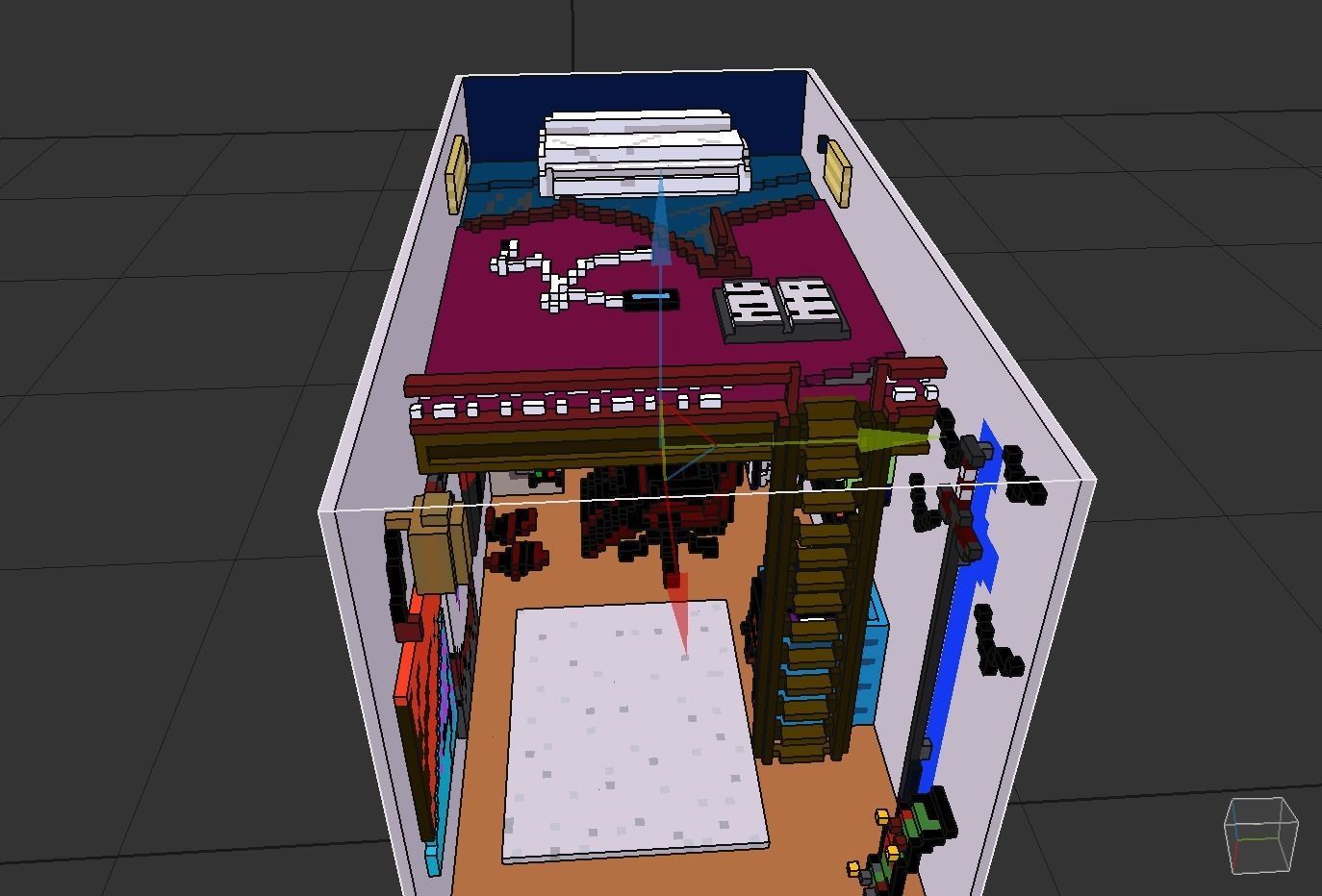 gameROOM room with lights and computer Free low-poly 3D model_13