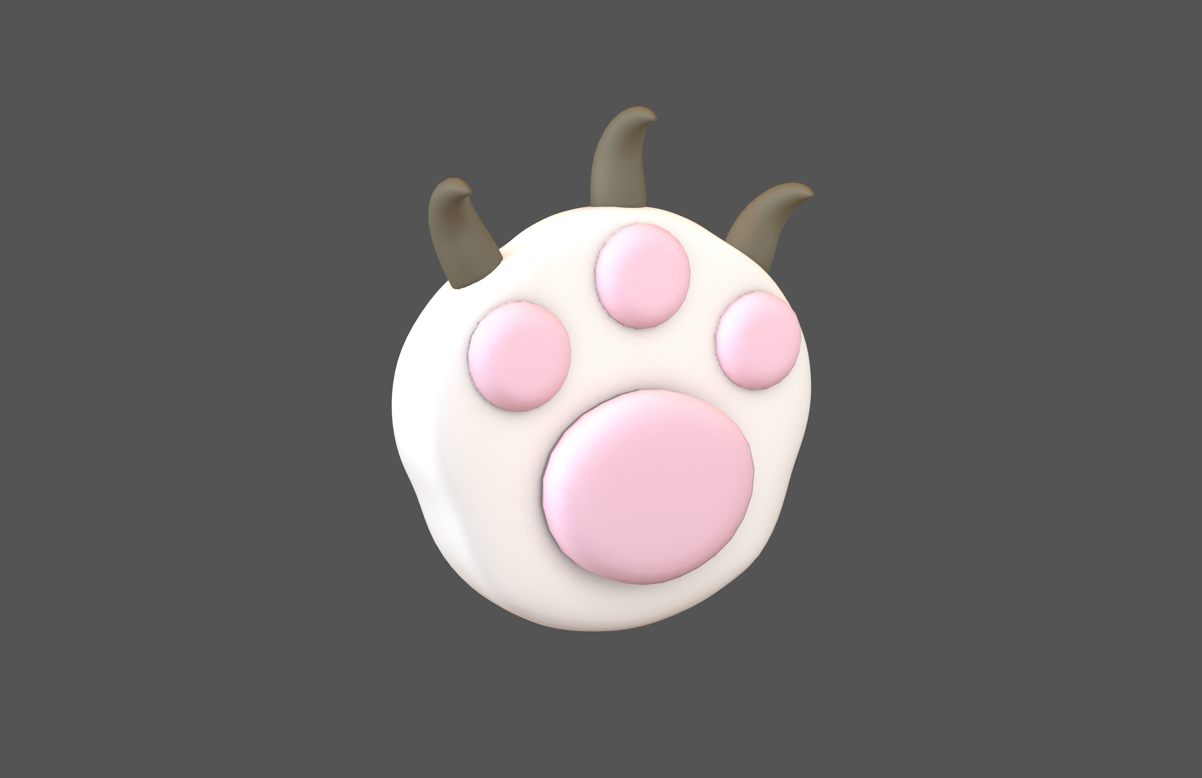 Cat Paw v2 001 Low-poly 3D model_1