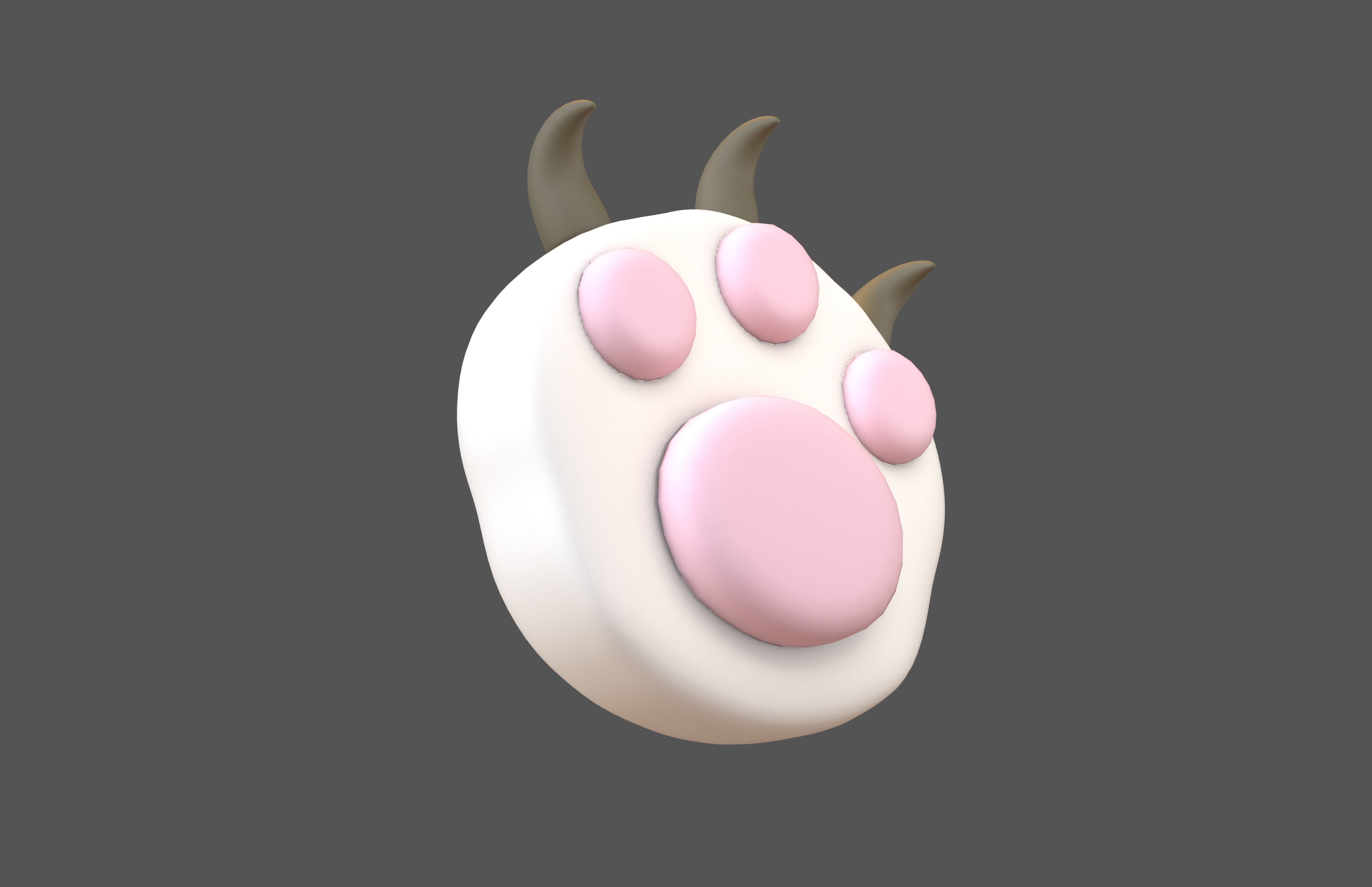 Cat Paw v2 001 Low-poly 3D model_3