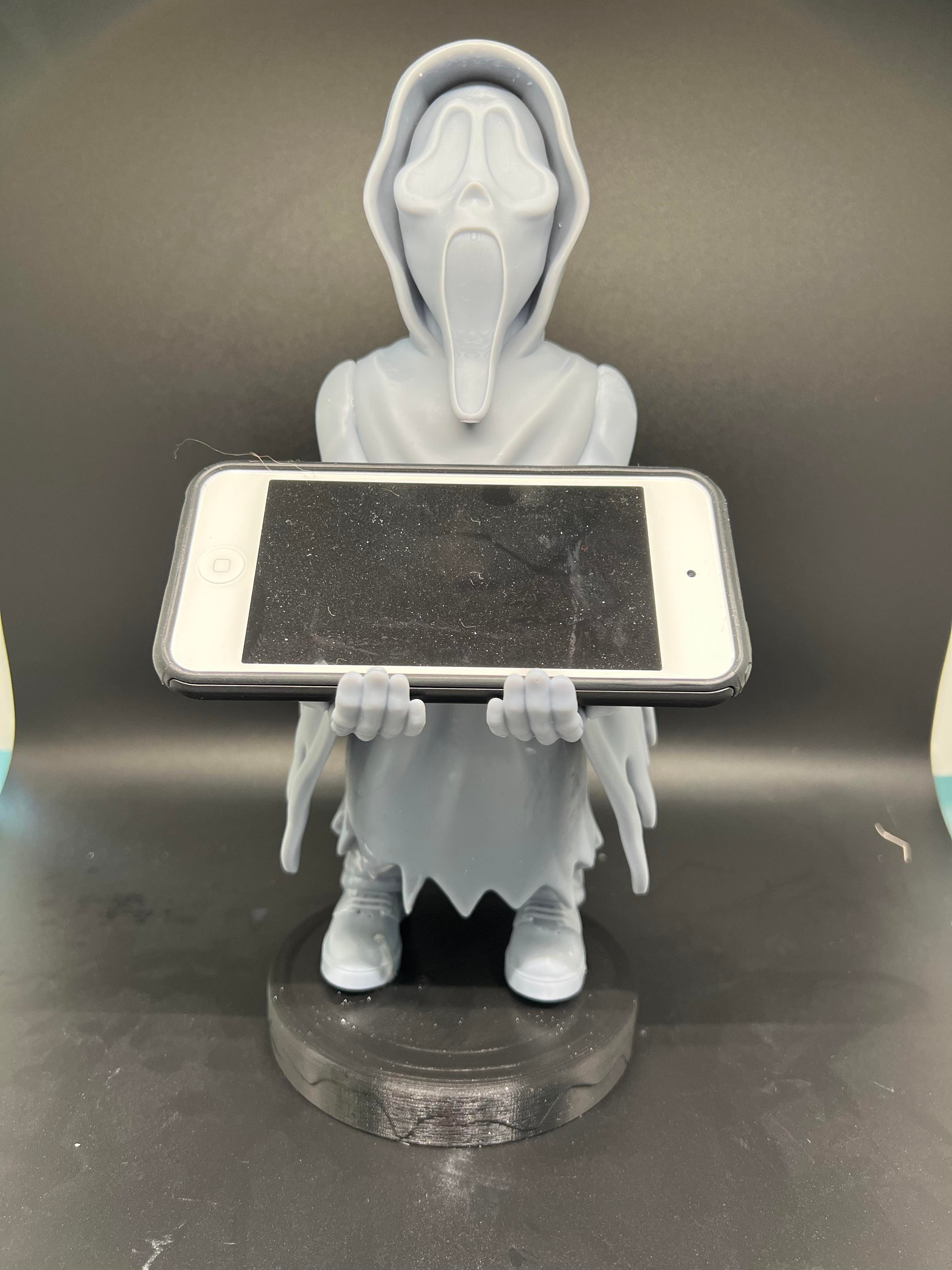 Ghost face joystick holder  3D print model_2