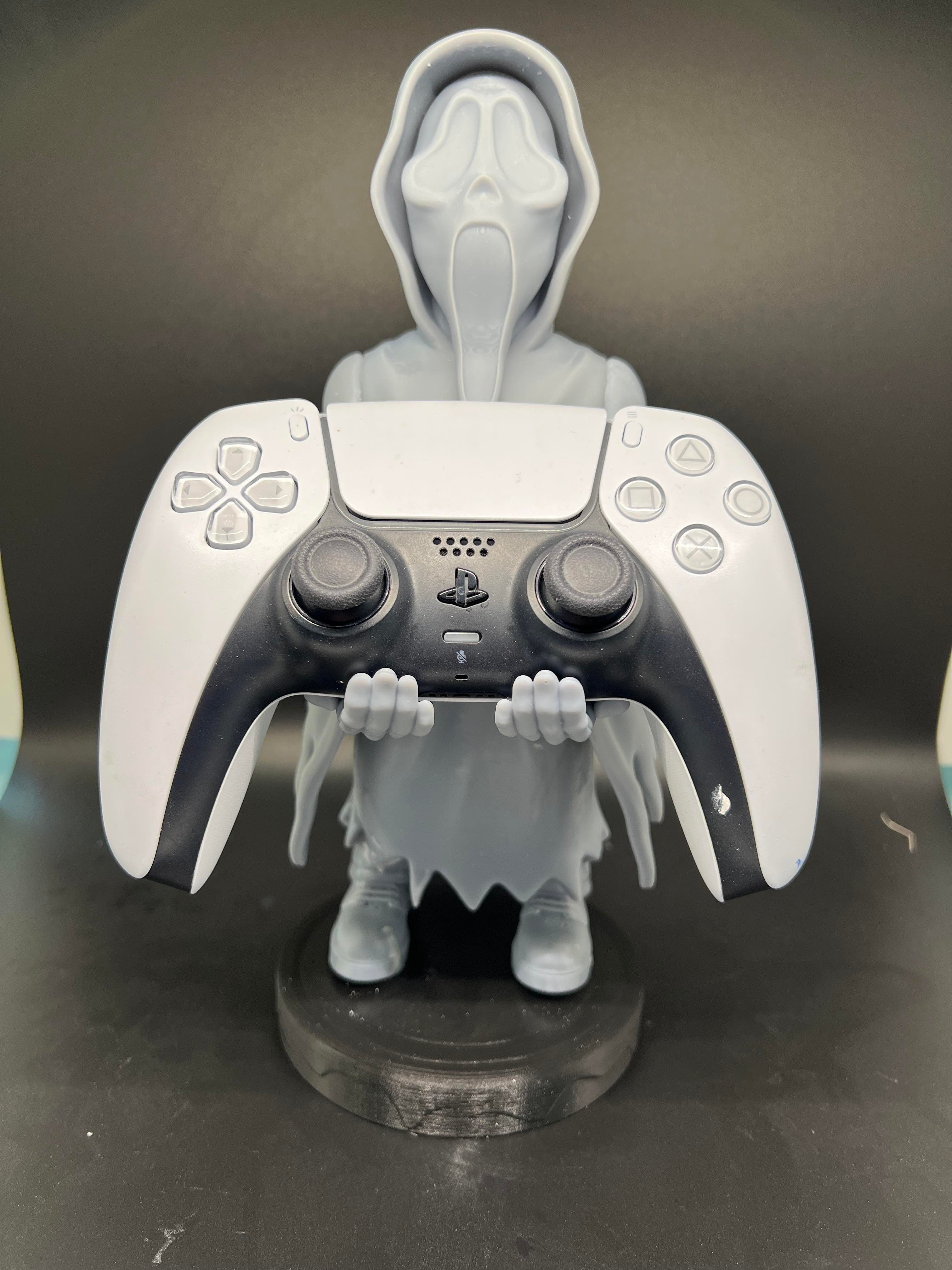 Ghost face joystick holder  3D print model_1