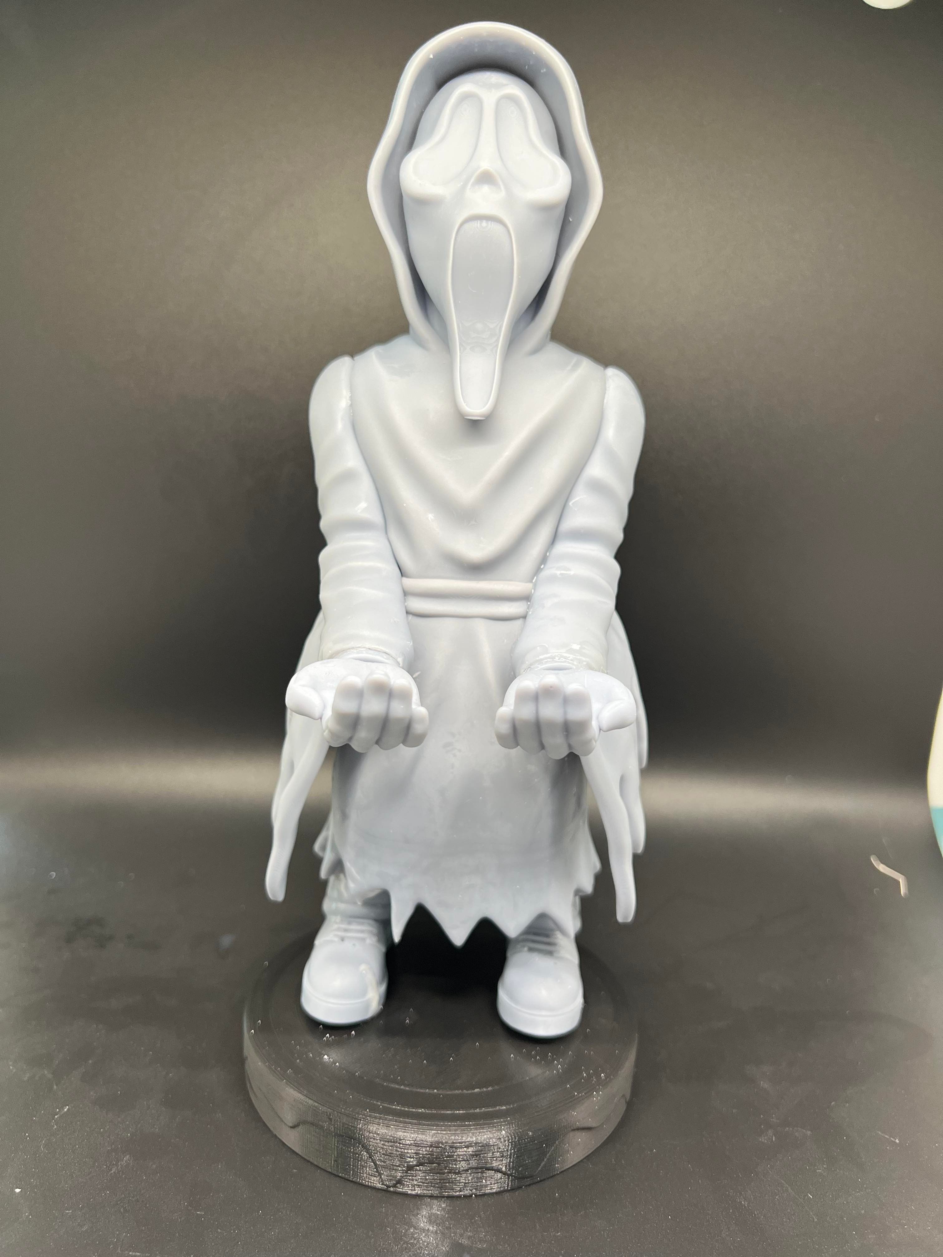 Ghost face joystick holder  3D print model_3