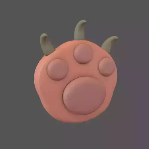 Cat Paw v2 003 Low-poly 3D model