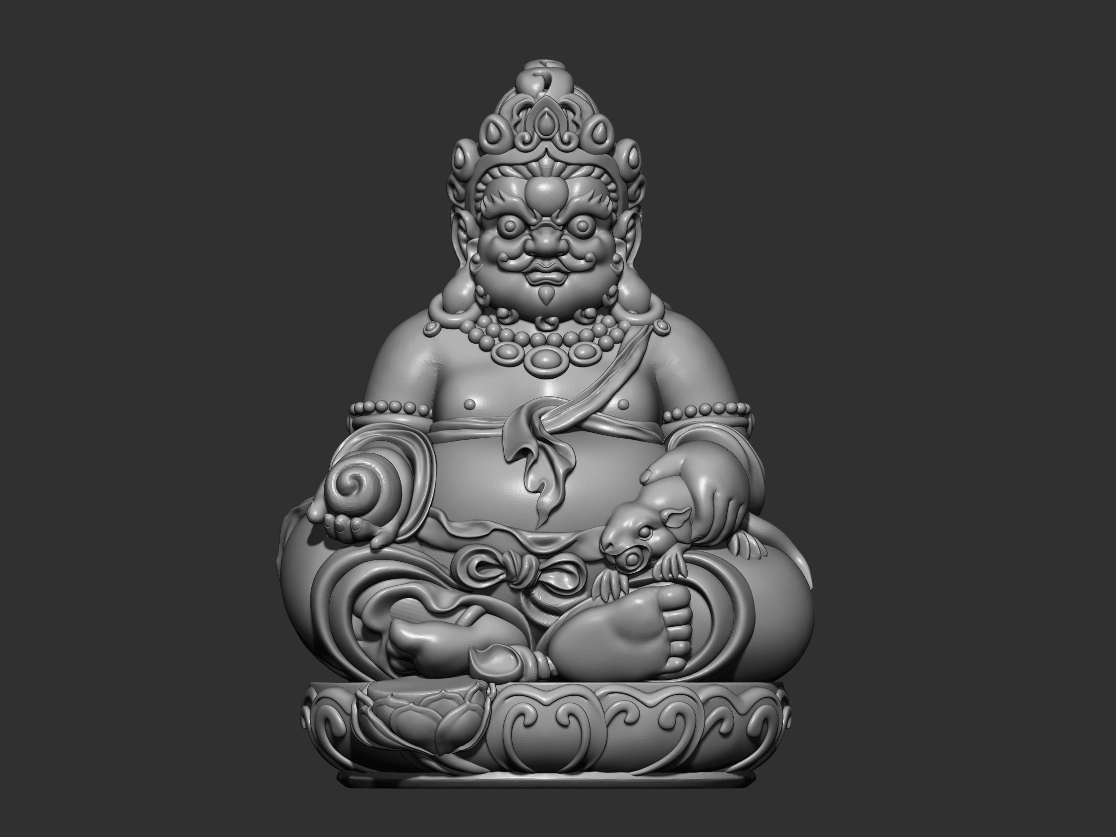 Tibetan Buddha 2 3D print model_1