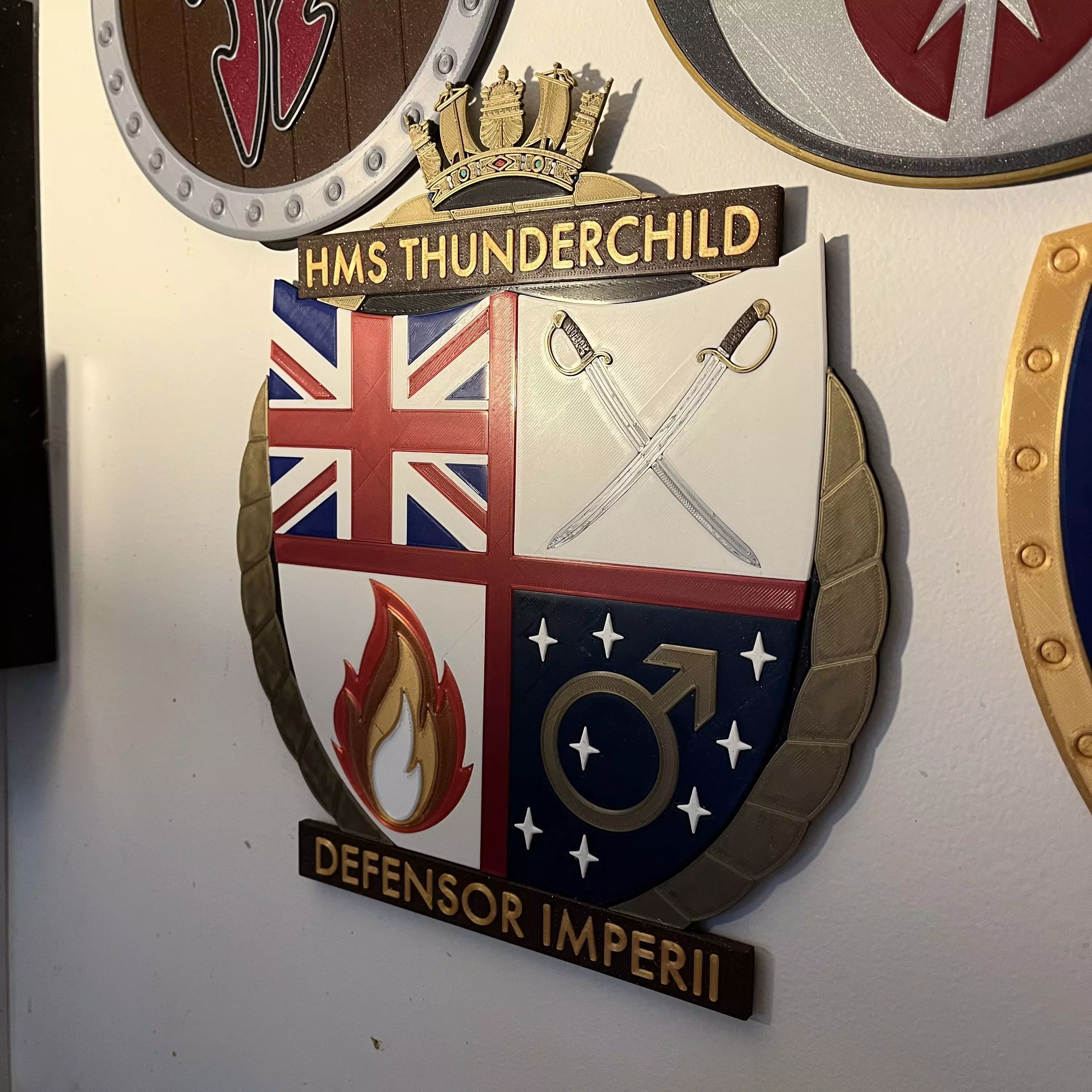 1987 HMS Thunderchild Ships Badge Wall Plaque 3D print model