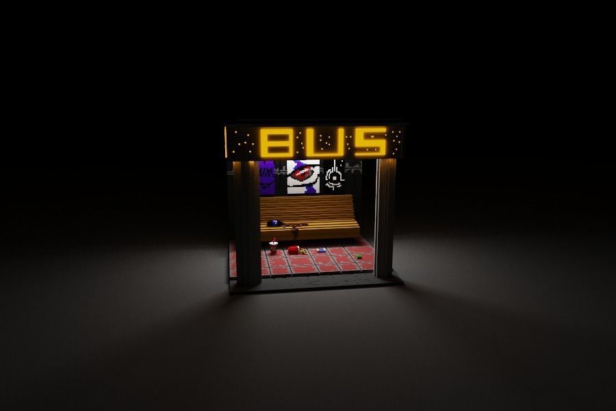bus halth Free low-poly 3D model_2