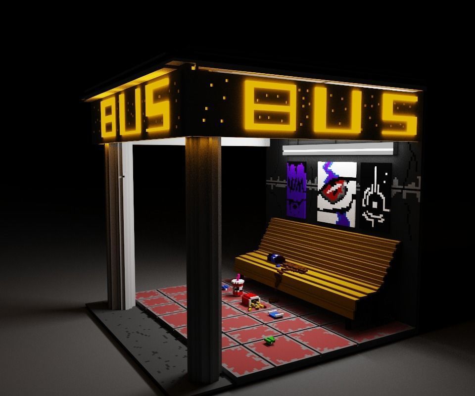 bus halth Free low-poly 3D model_4