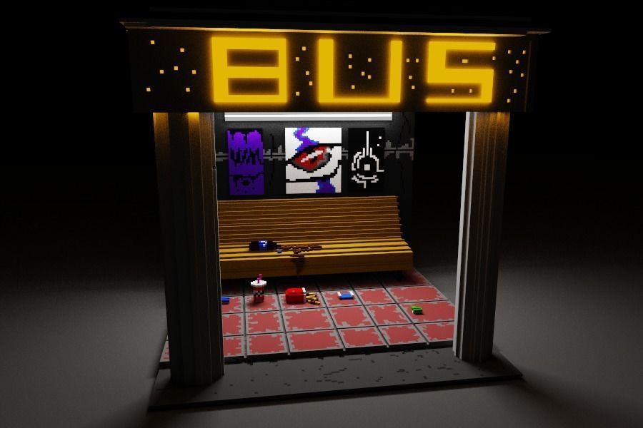 bus halth Free low-poly 3D model_1