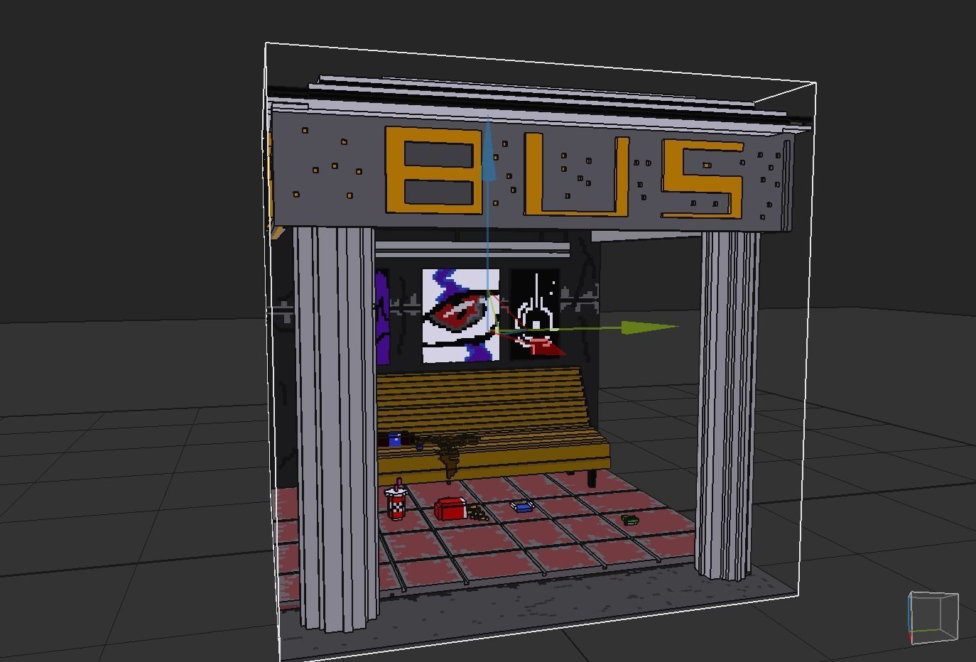 bus halth Free low-poly 3D model_7