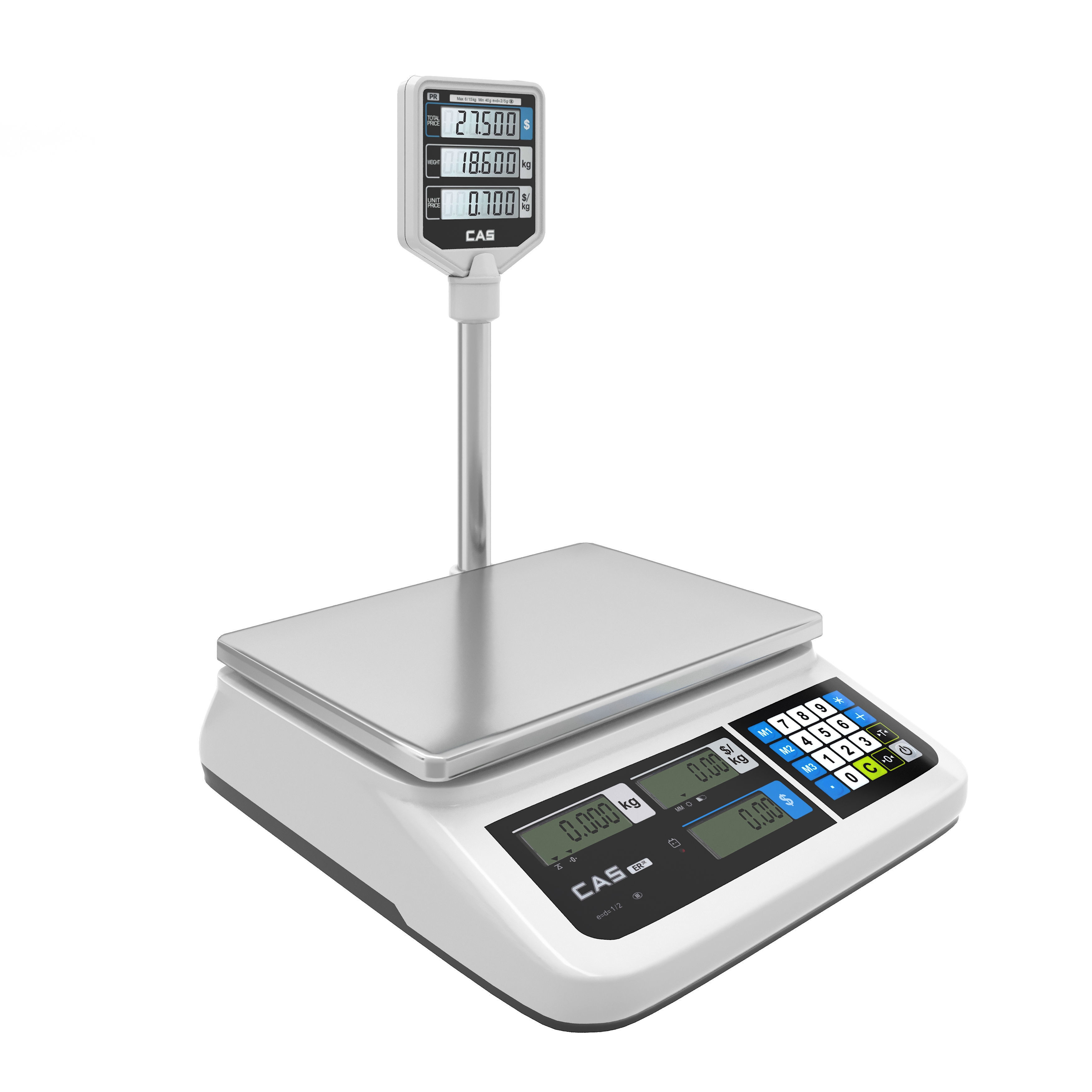 Price computing scale CAS PR - 15 3D model_3