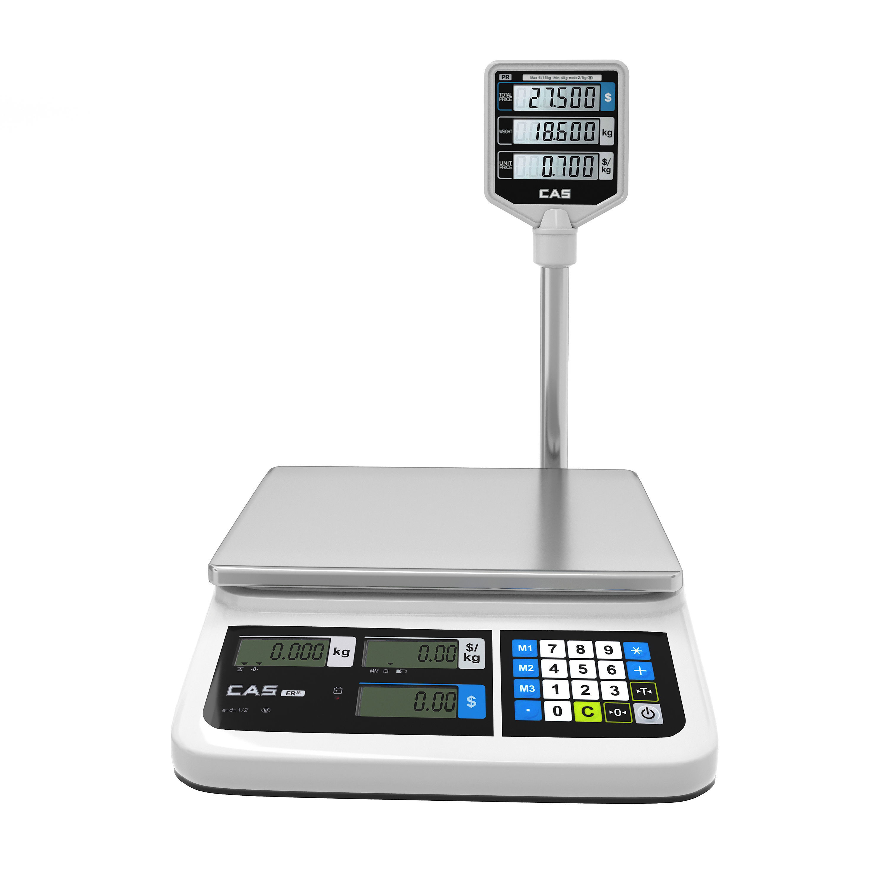 Price computing scale CAS PR - 15 3D model_1