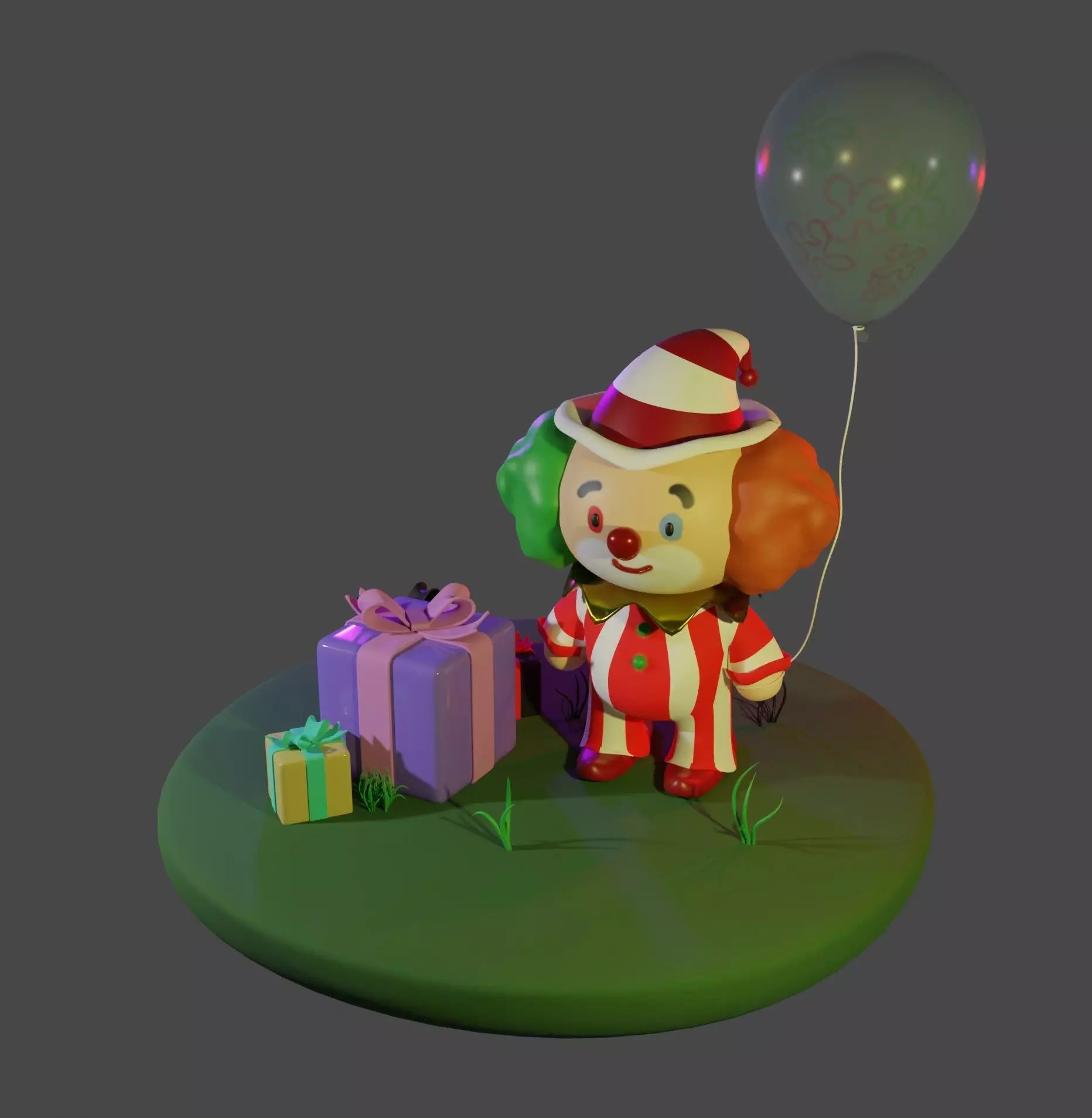 Clown Two Face Free 3D model_0