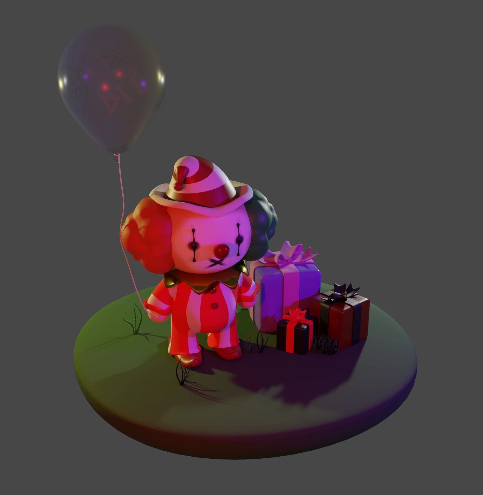 Clown Two Face Free 3D model_1