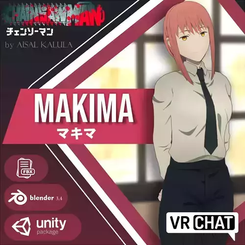 VRChat Avatar - Makima - Chainsaw Man Low-poly 3D model
