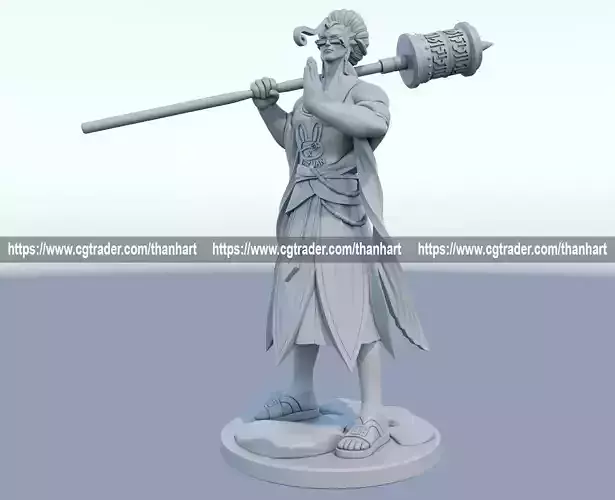 buddha 3d print model from record of ragnarok