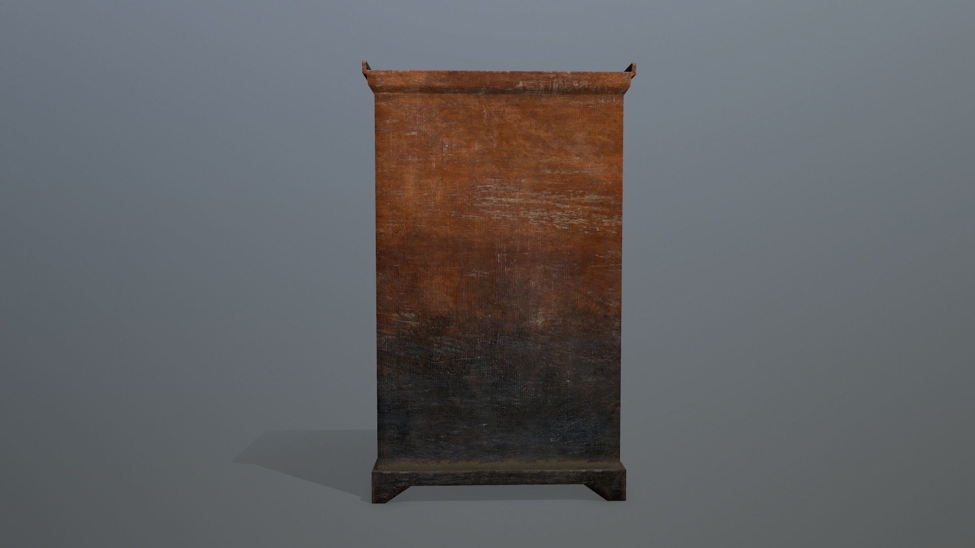 Cabinet 3 old wooden Low-poly 3D model_6