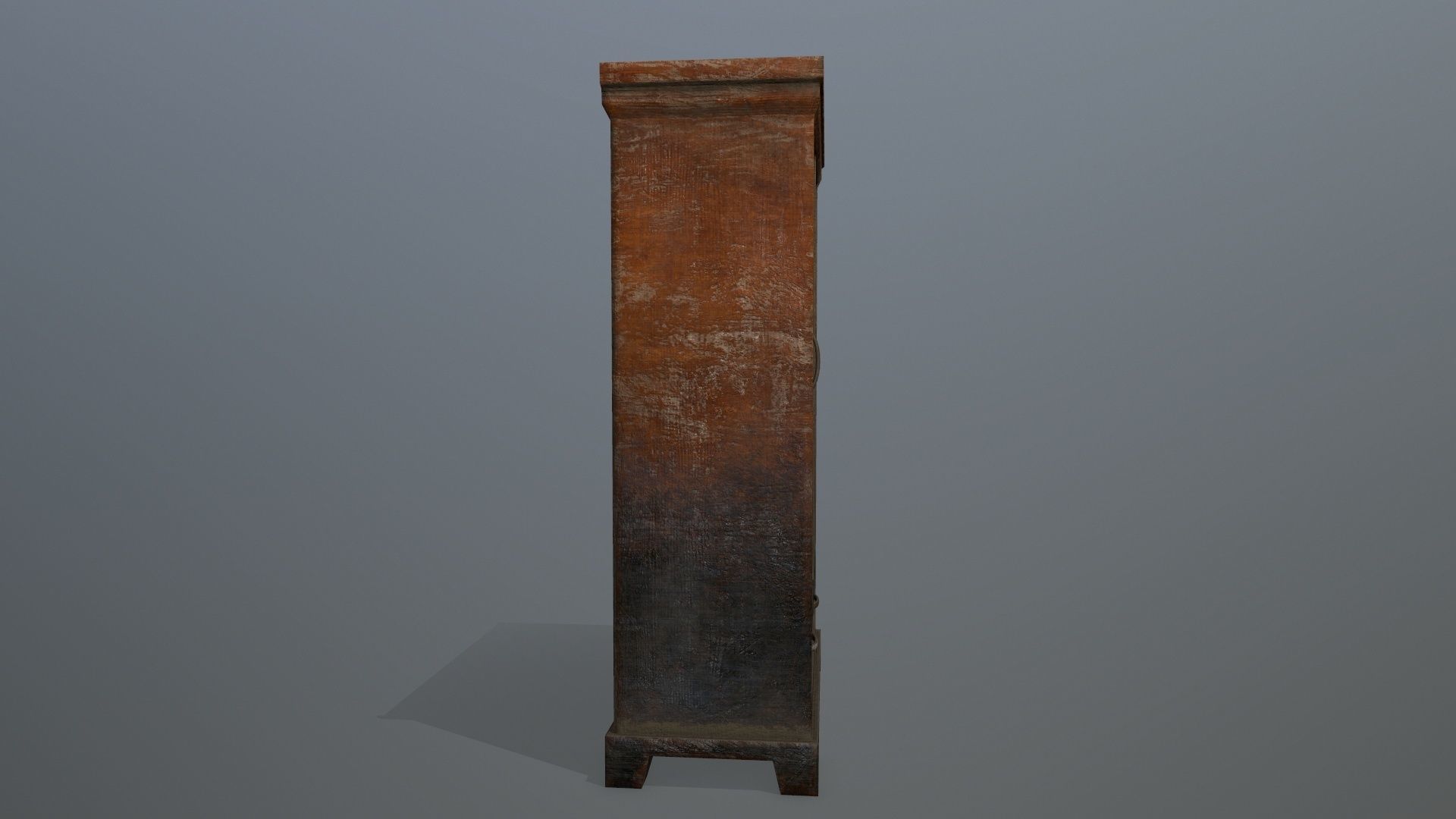 Cabinet 3 old wooden Low-poly 3D model_8