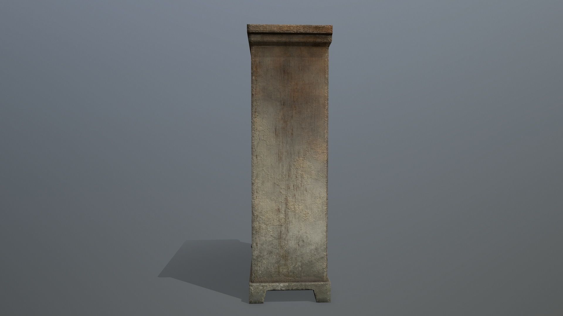 Cabinet 4 wooden armoire Low-poly 3D model_4