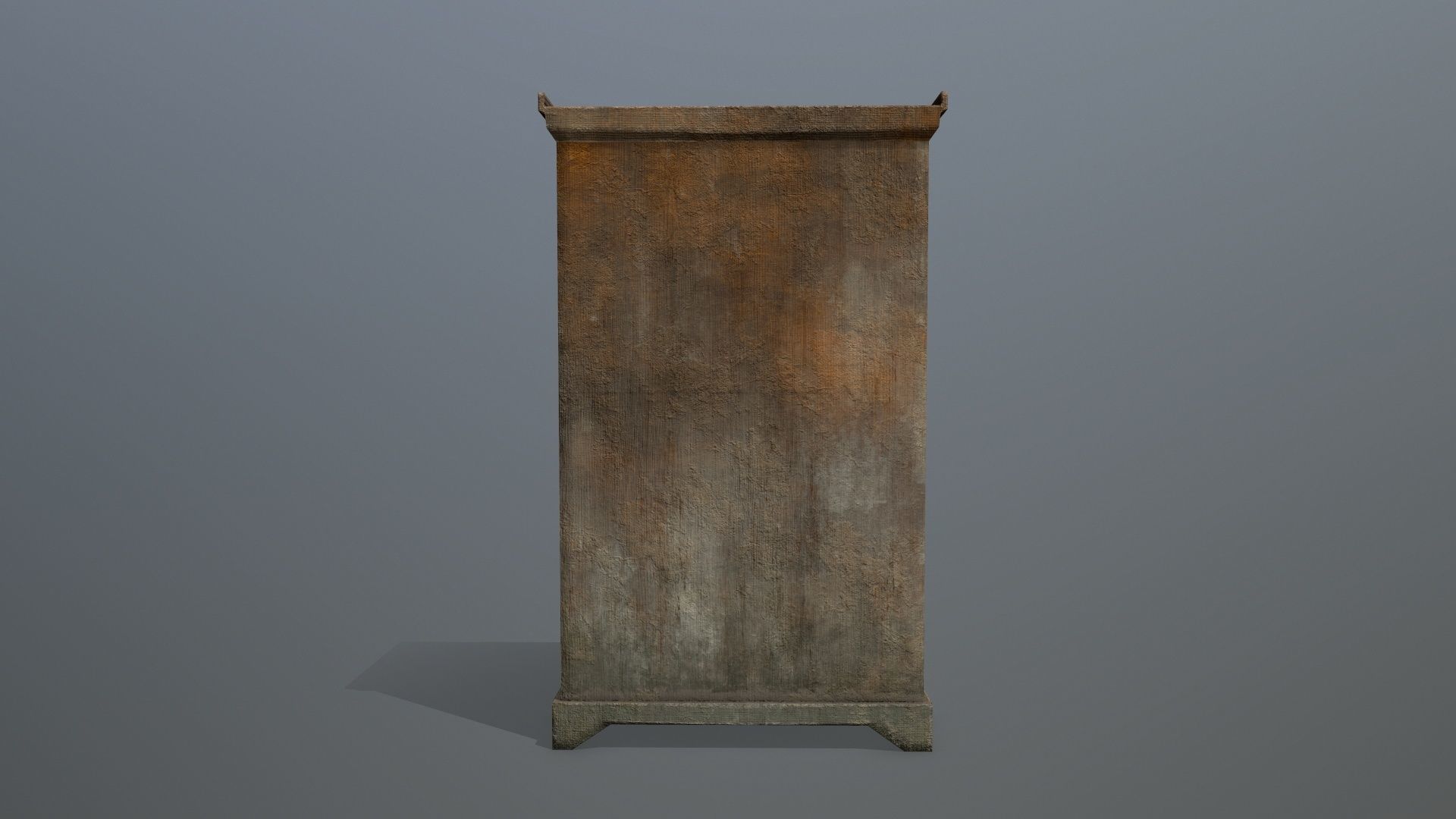 Cabinet 4 wooden armoire Low-poly 3D model_6