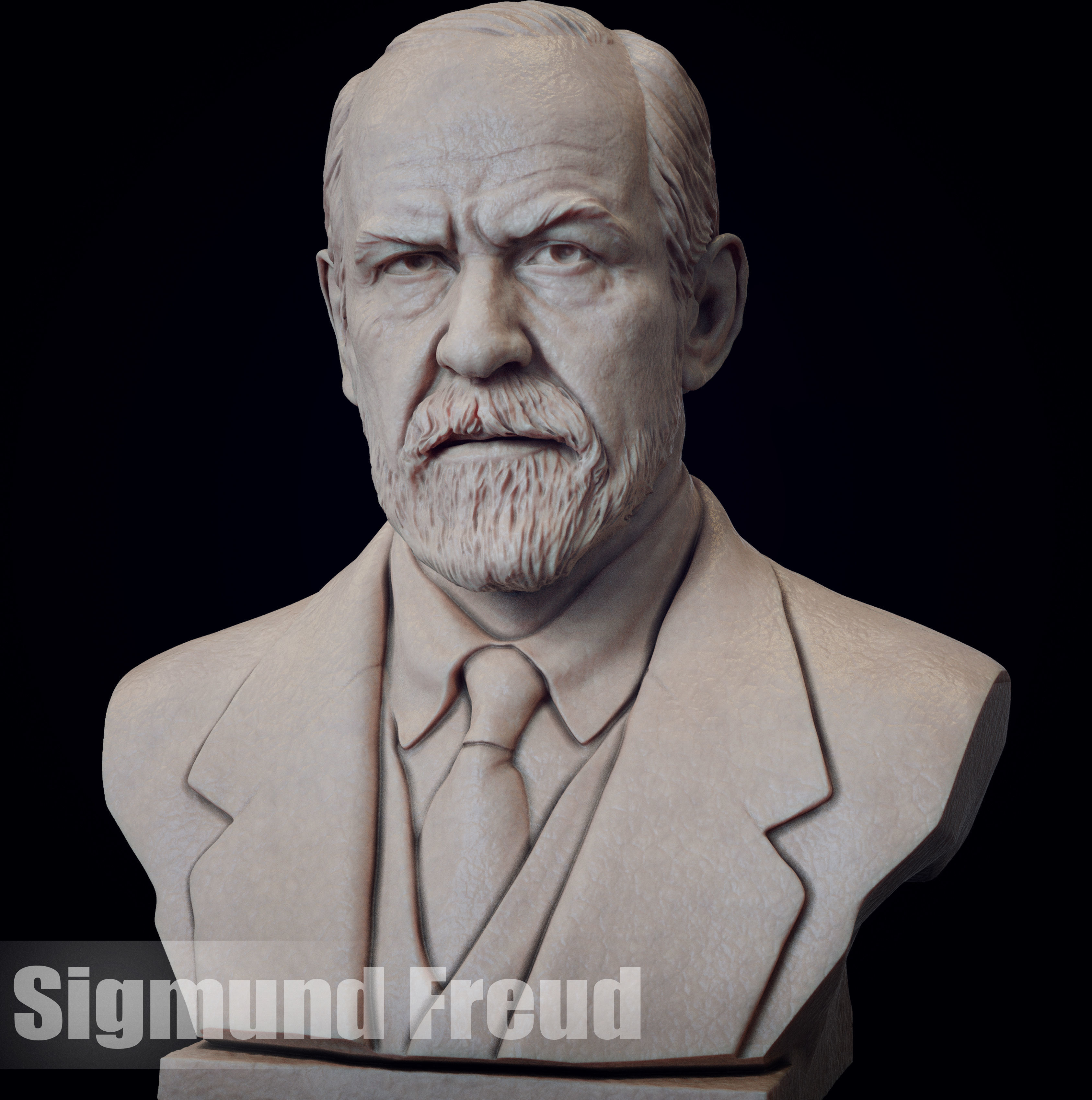 Sigmund Freud 3D print model_14