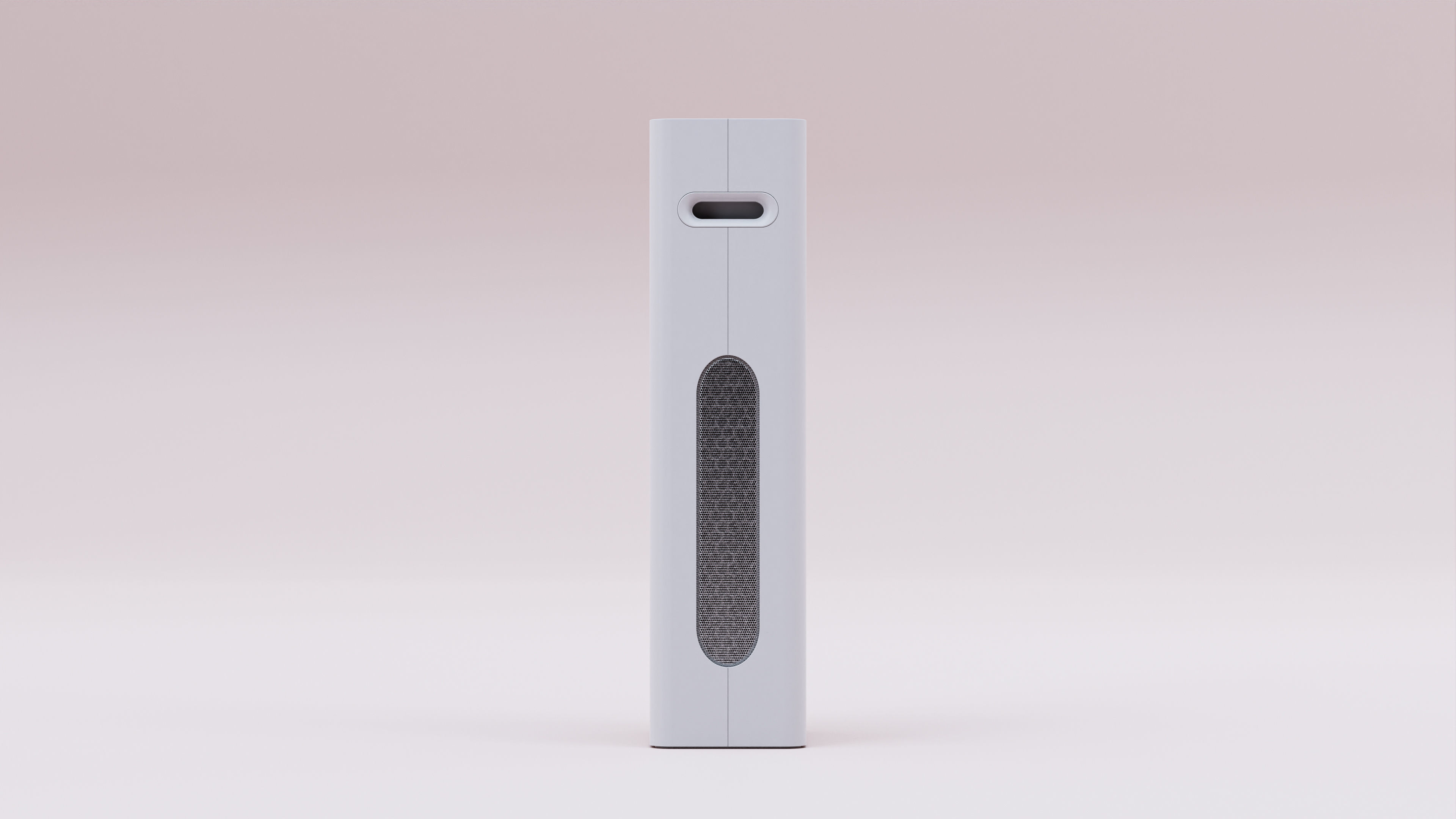 Speaker White Low-poly 3D model_1