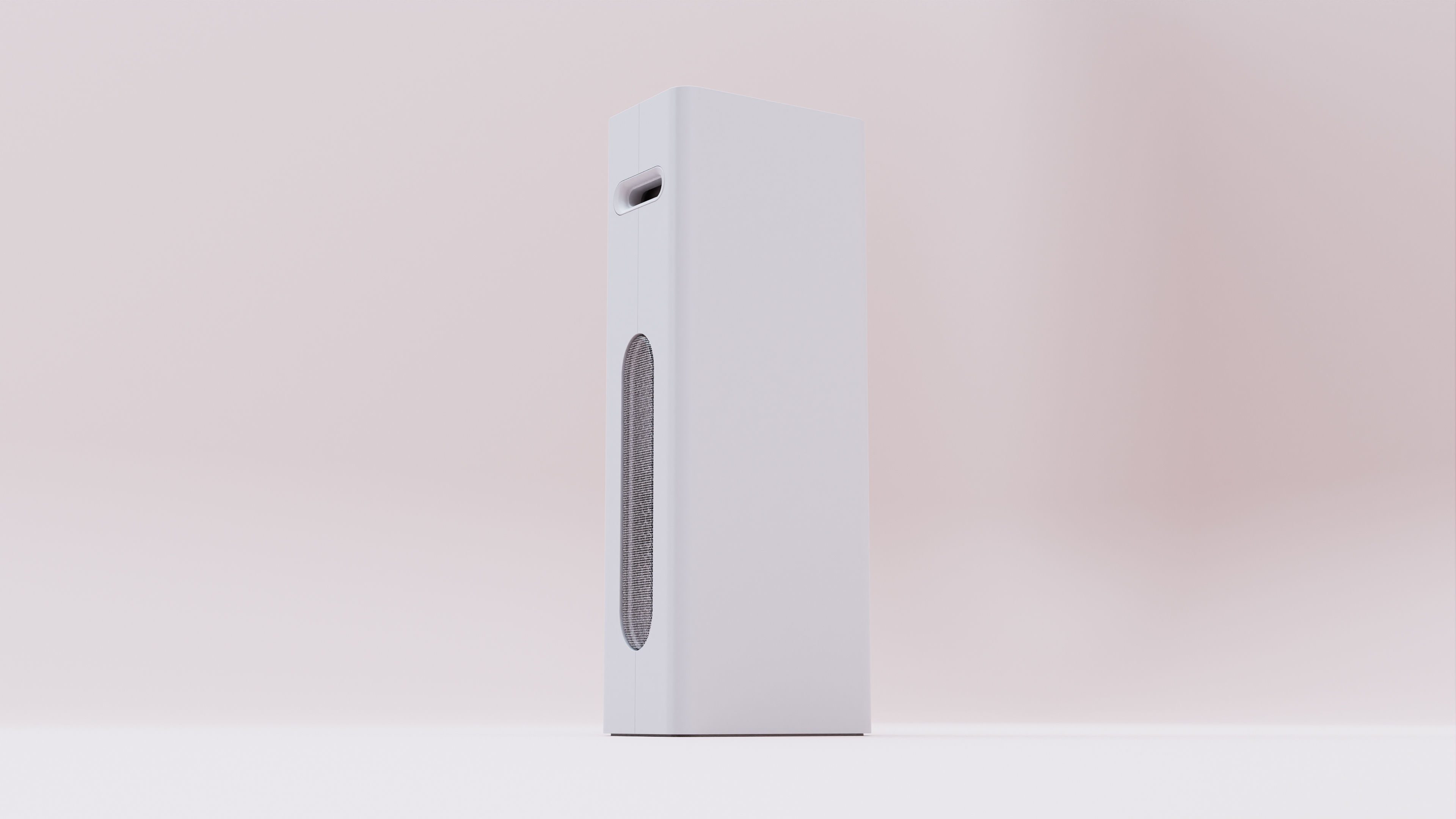 Speaker White Low-poly 3D model_2