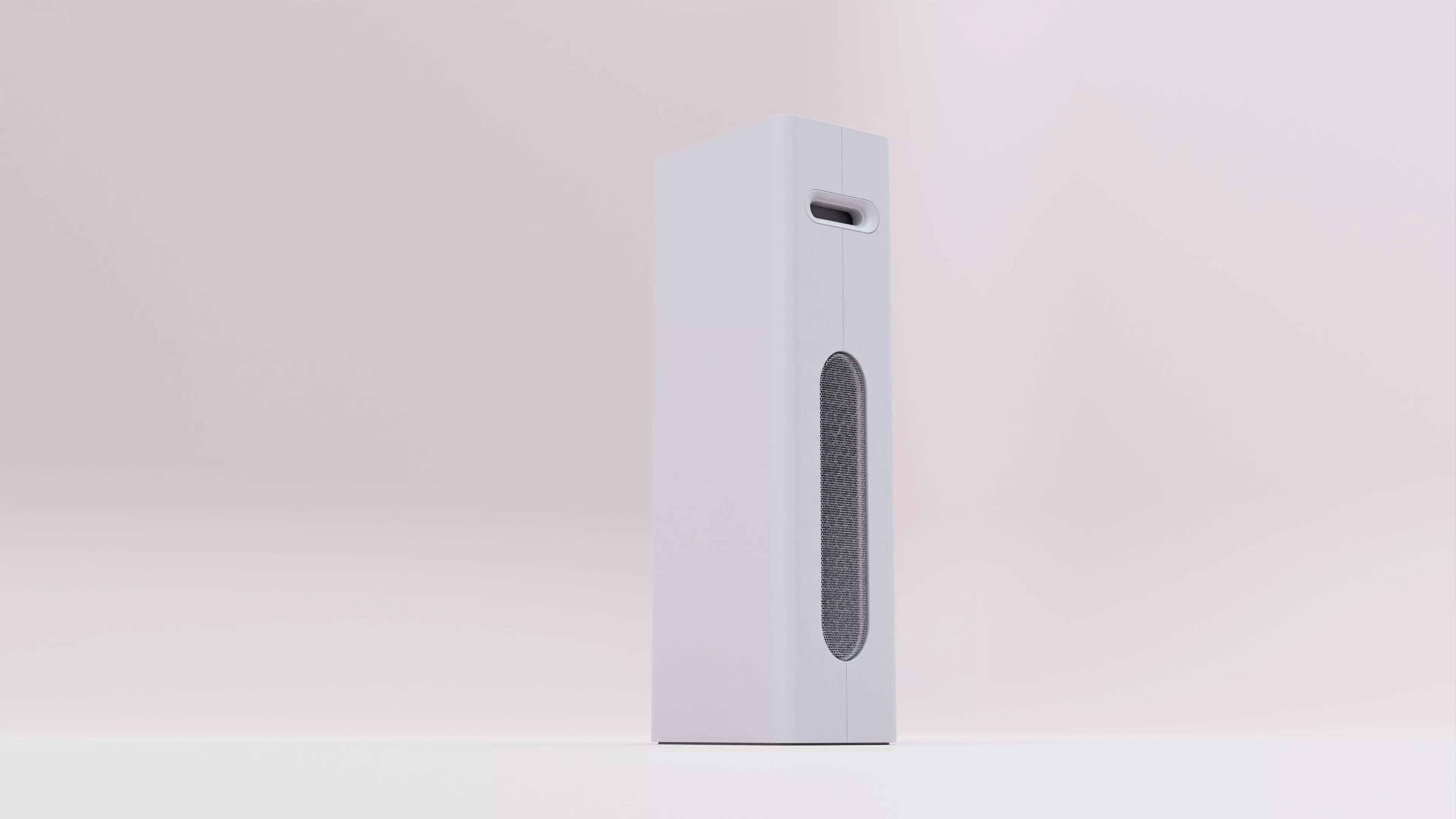 Speaker White Low-poly 3D model_0