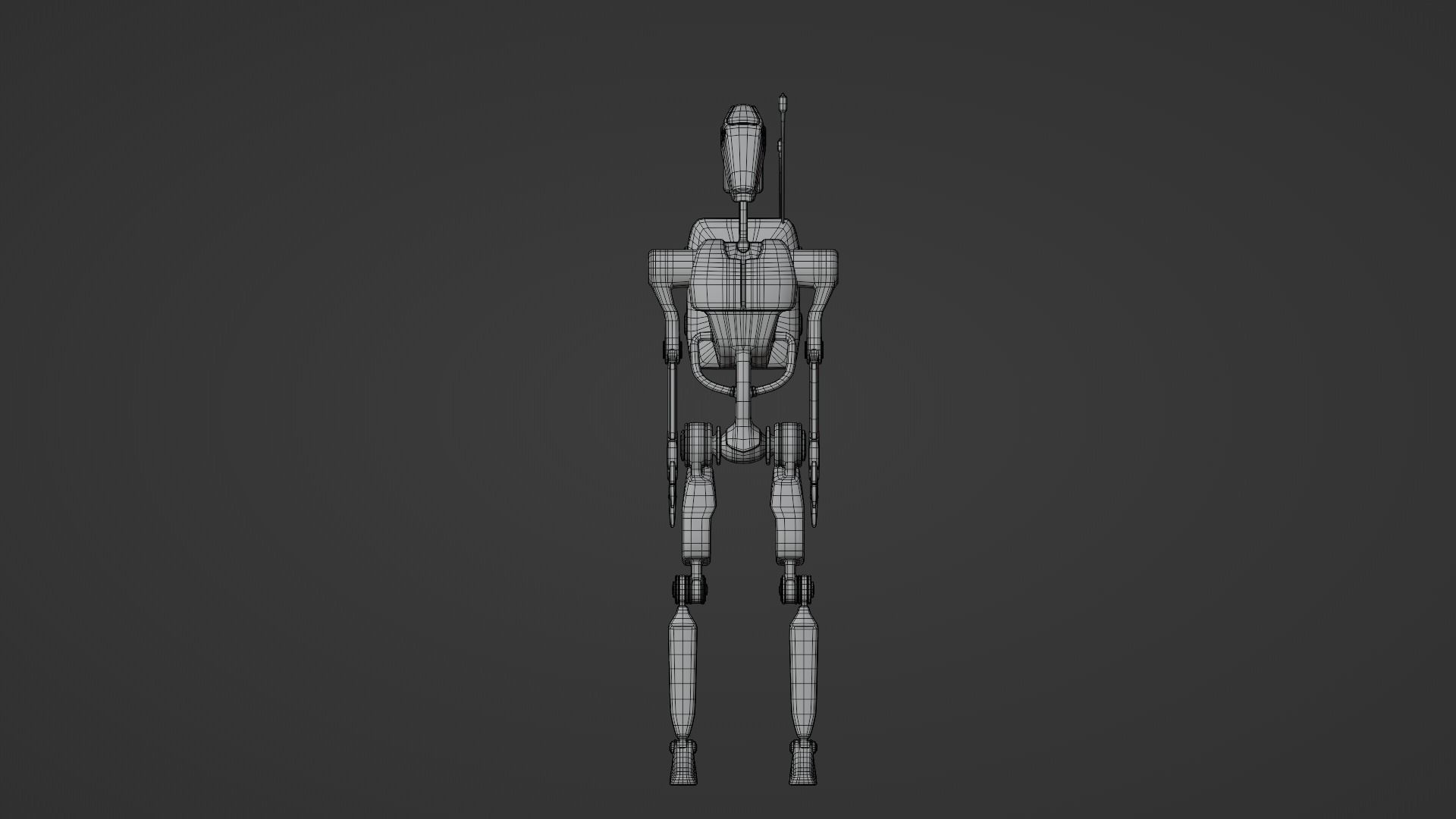 B1 Battle Droid  Low-poly 3D model_13