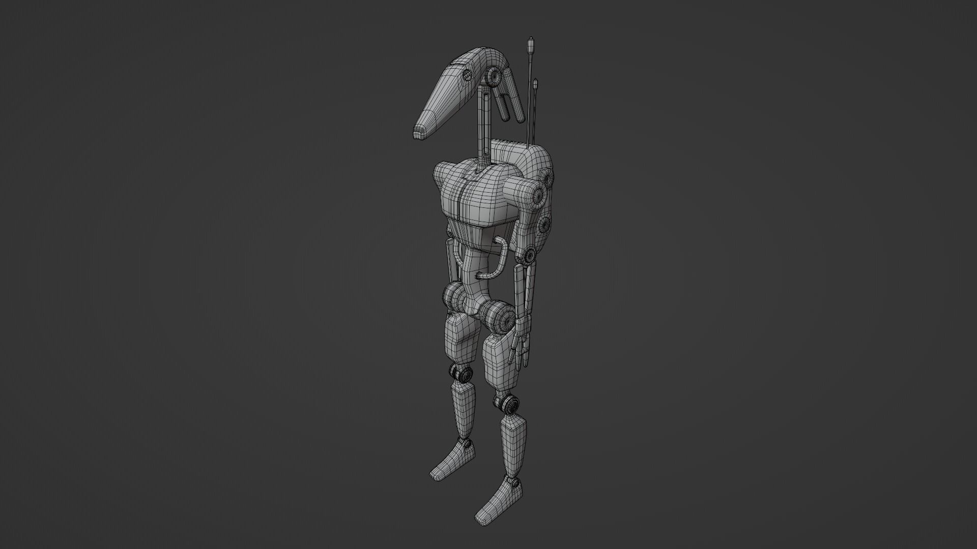 B1 Battle Droid  Low-poly 3D model_10
