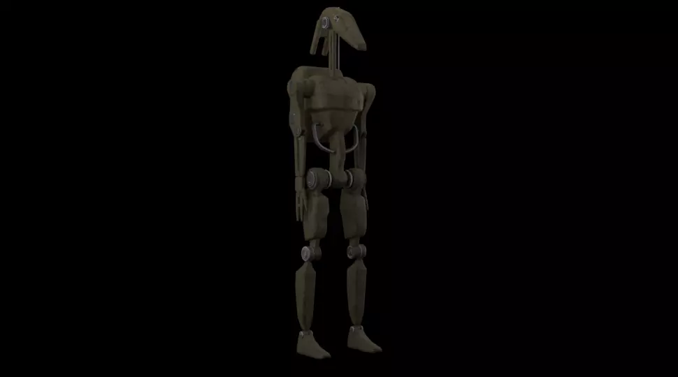B1 Battle Droid  Low-poly 3D model_0