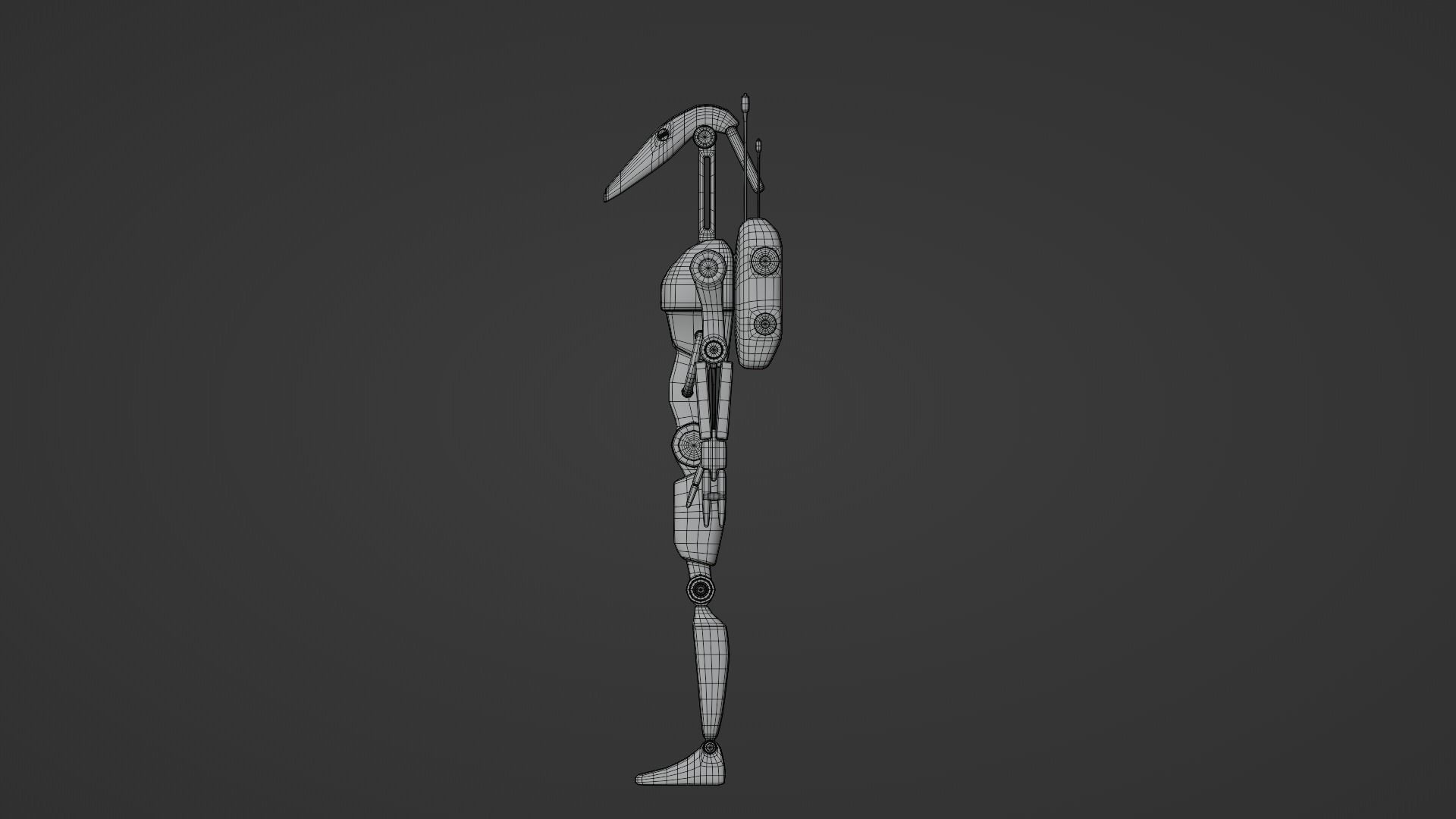 B1 Battle Droid  Low-poly 3D model_14