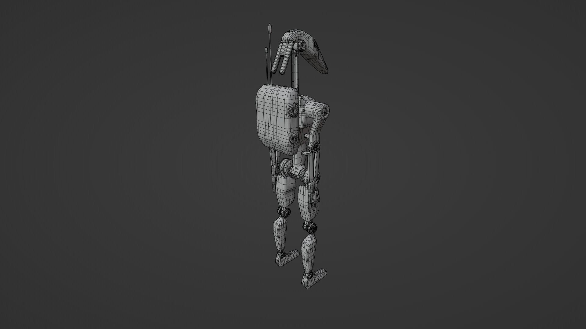 B1 Battle Droid  Low-poly 3D model_11