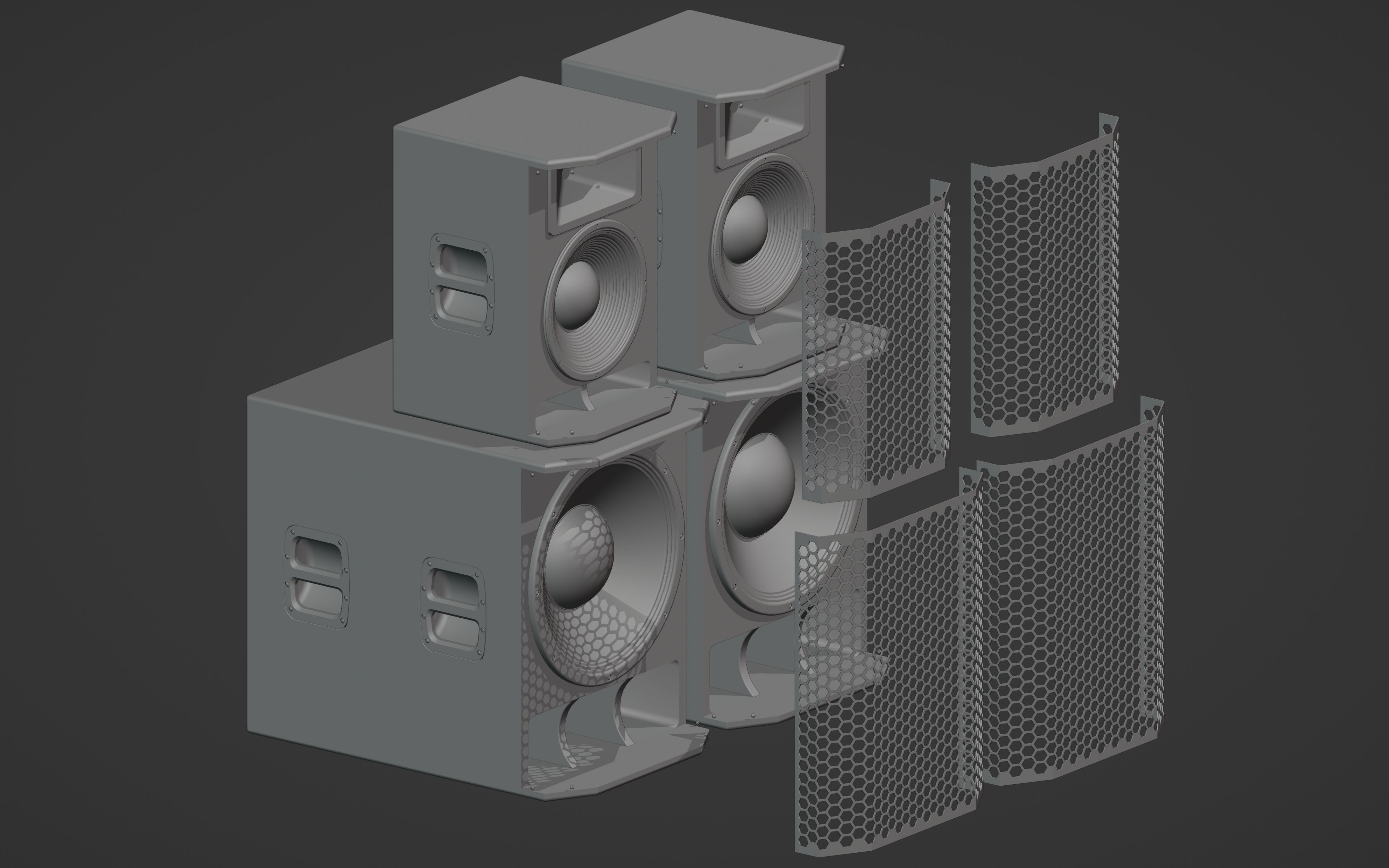 Big Speakers 3D model_8