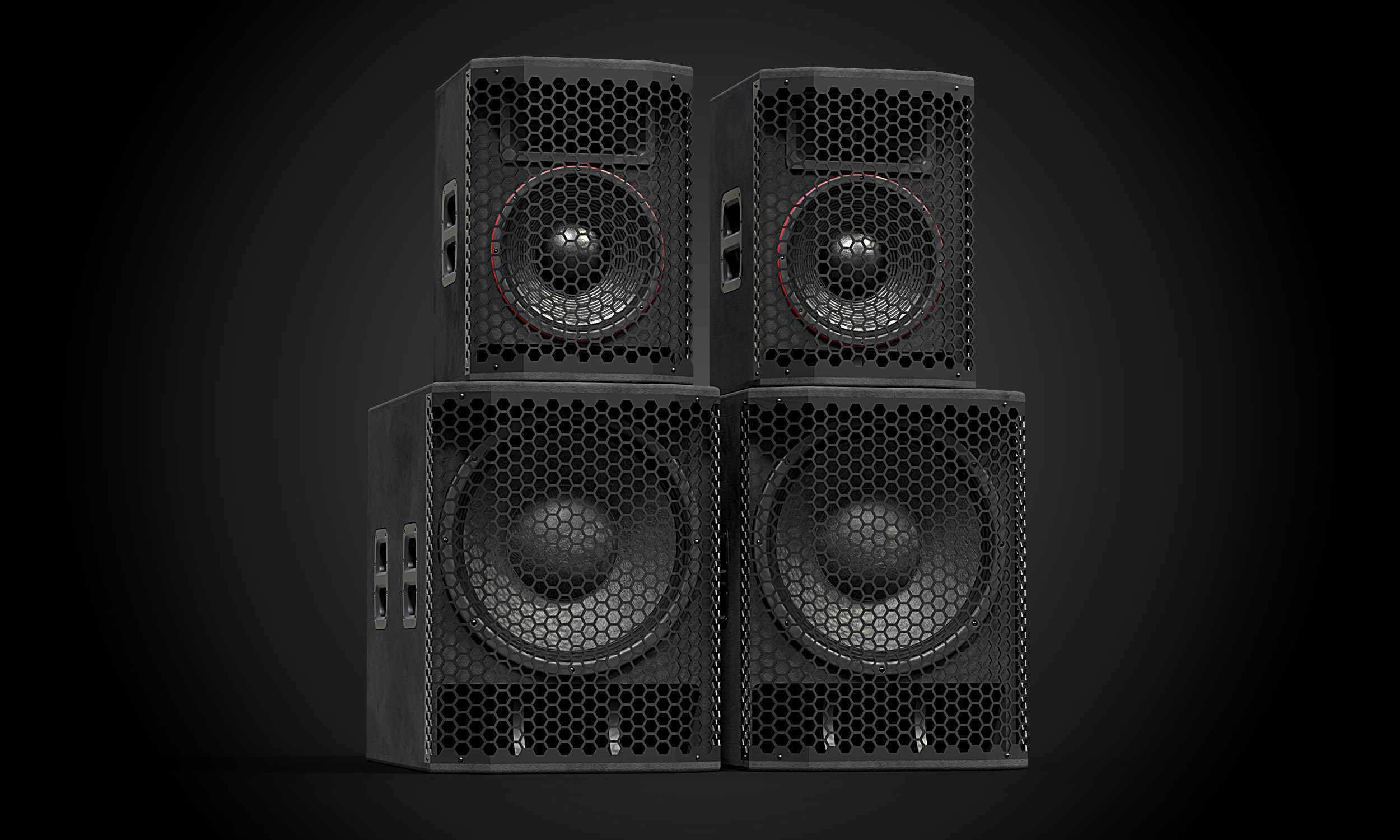 Big Speakers 3D model_1