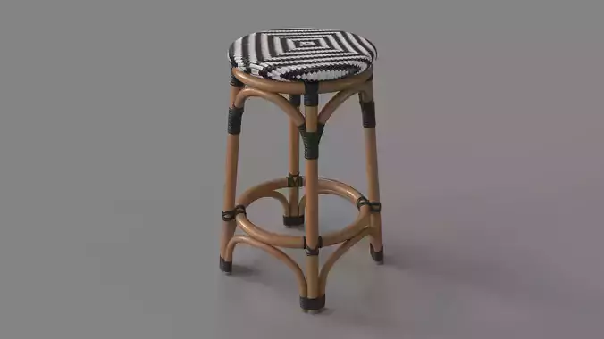 Sharon Counter Stool Black 3D model
