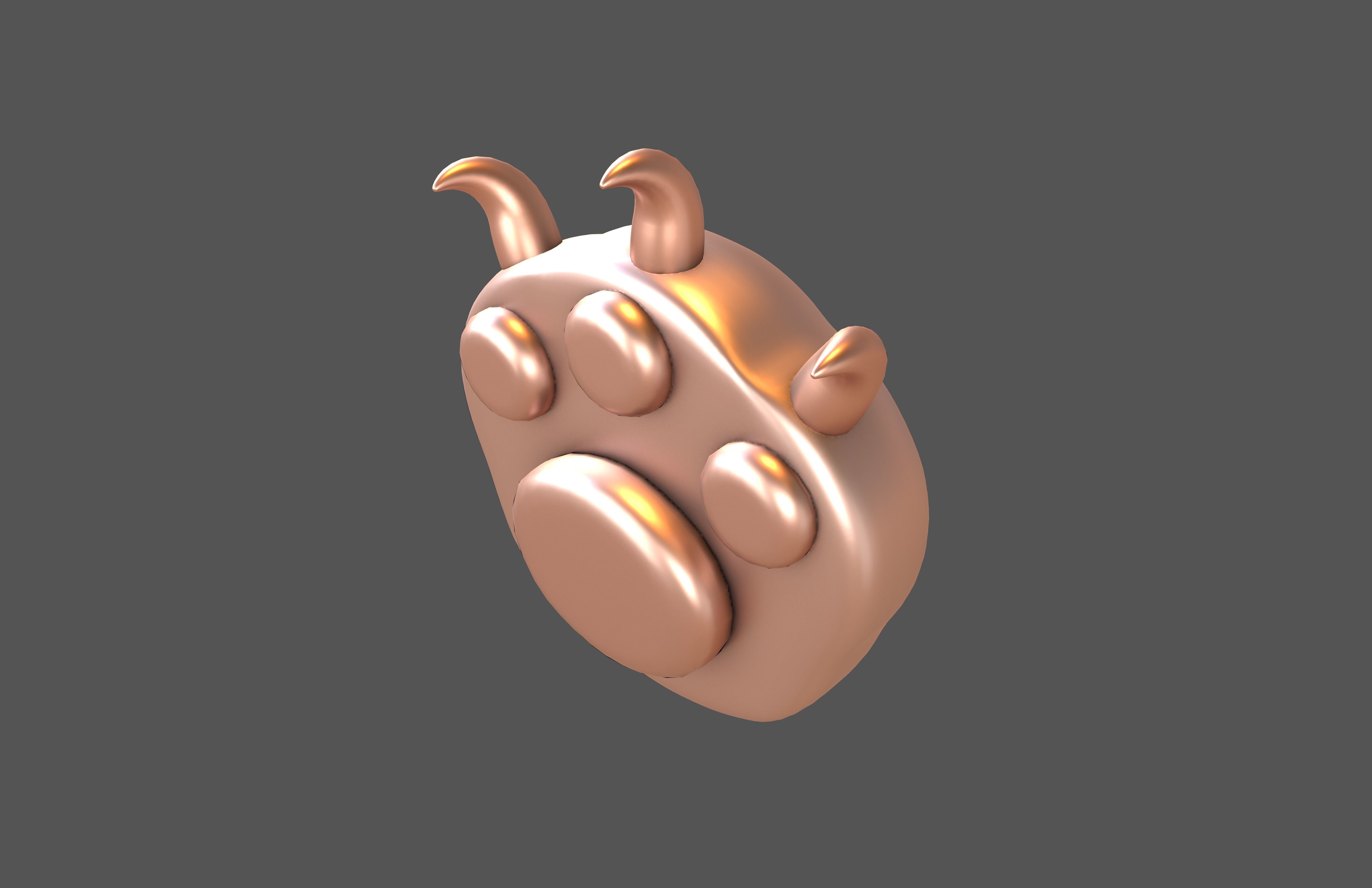 Cat Paw v2 006 Low-poly 3D model_2