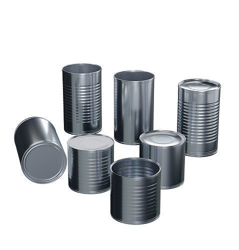 3D MODEL - Empty Food-Cans Pack  3D model