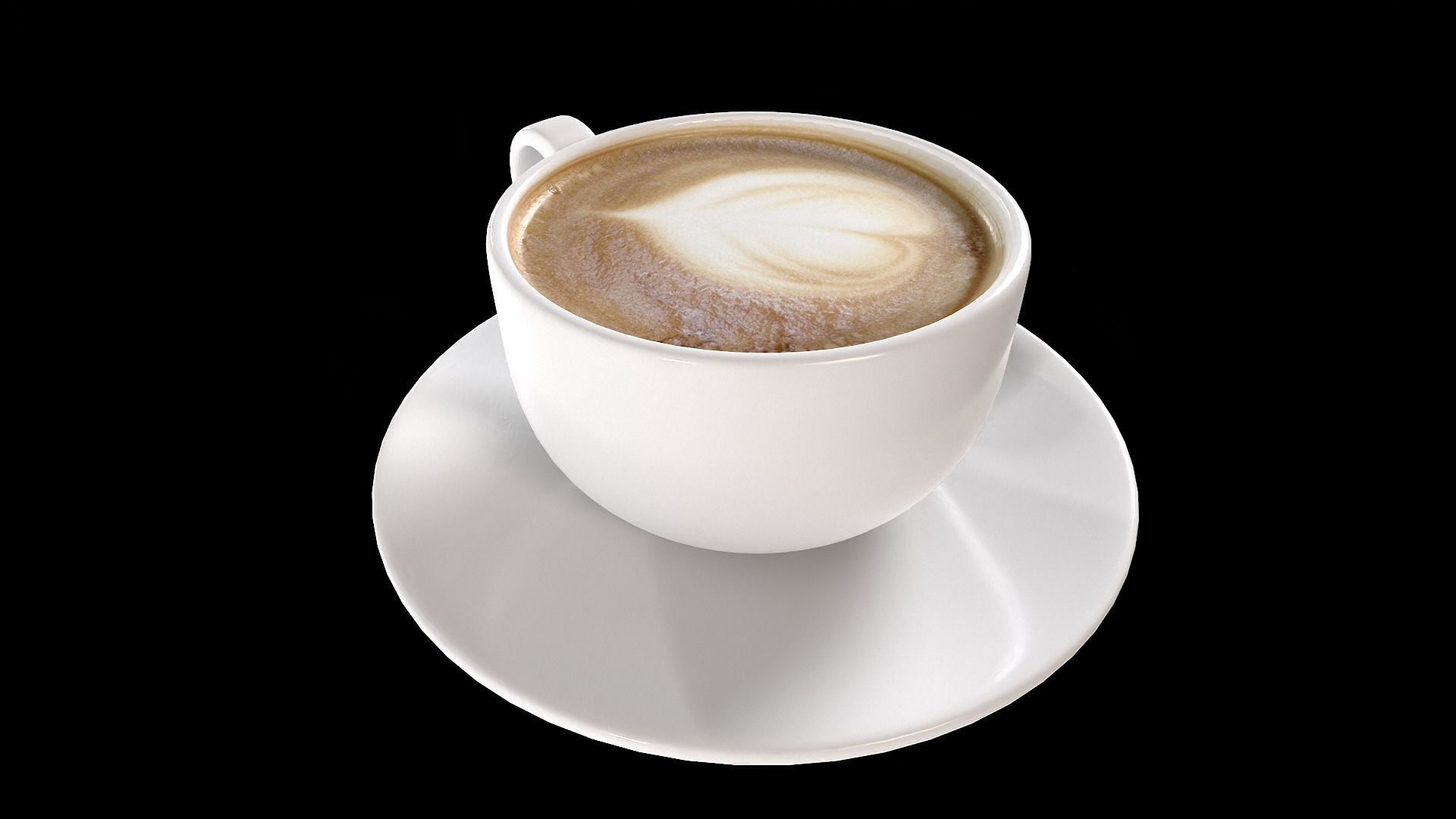 Coffee cup Low-poly 3D model_6