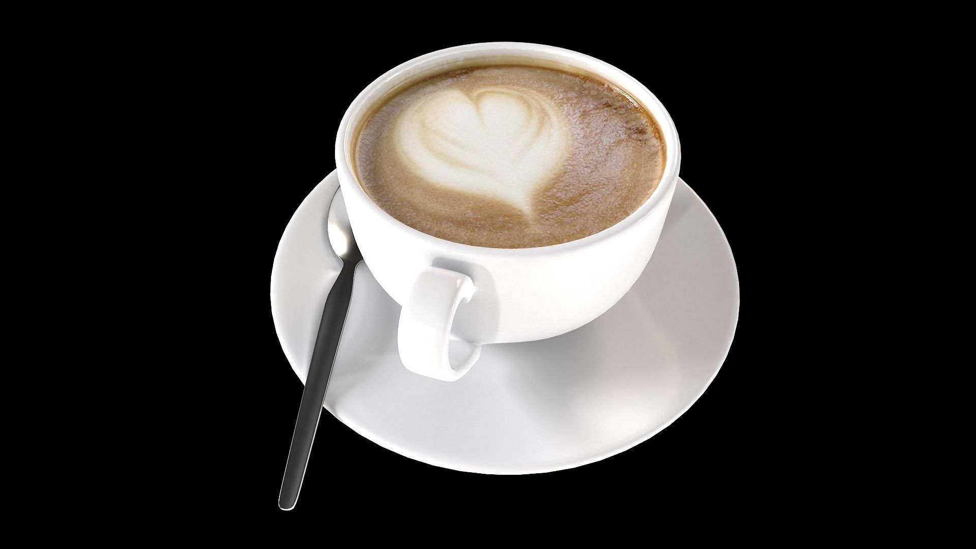 Coffee cup Low-poly 3D model_9