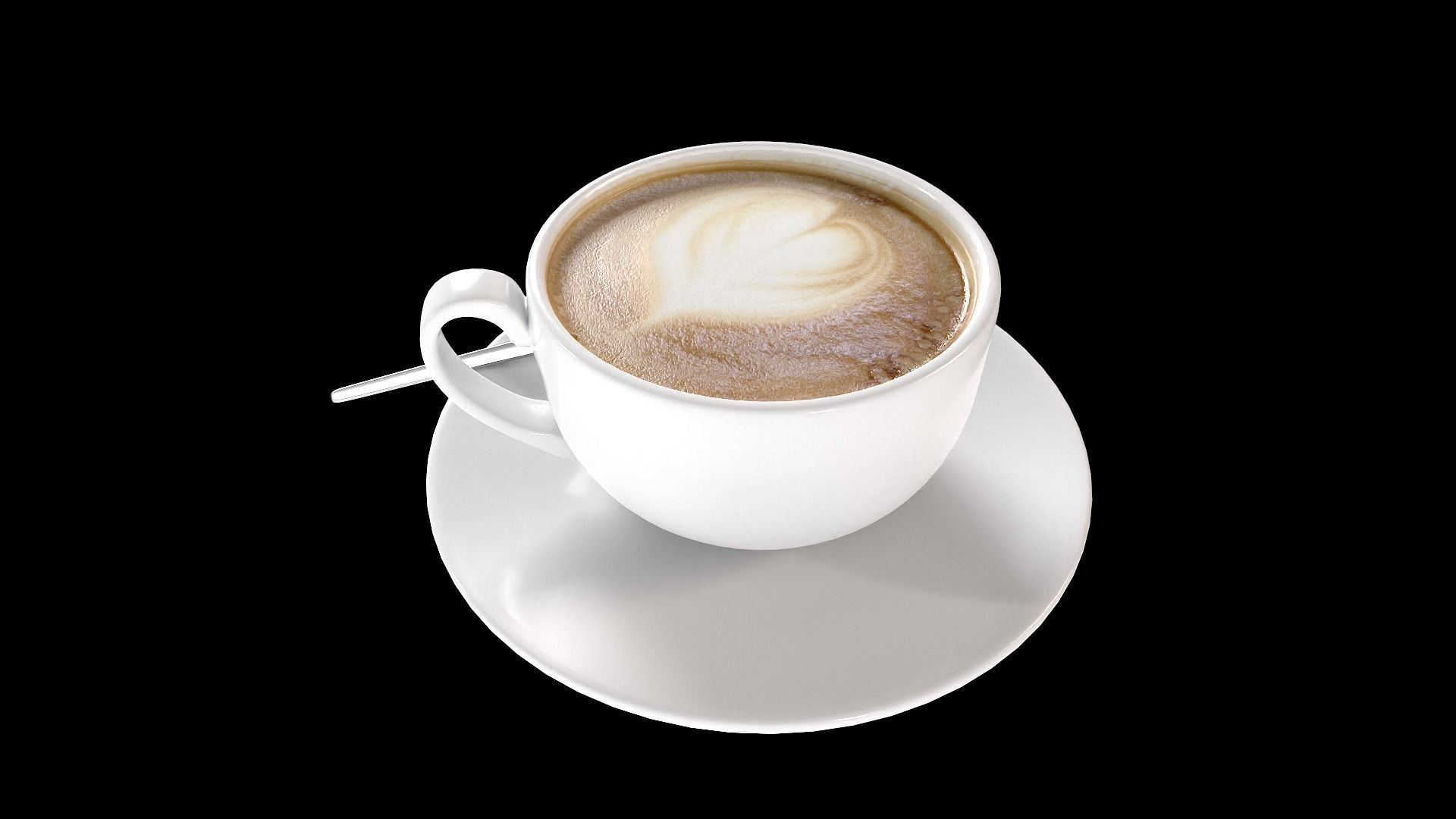 Coffee cup Low-poly 3D model_5